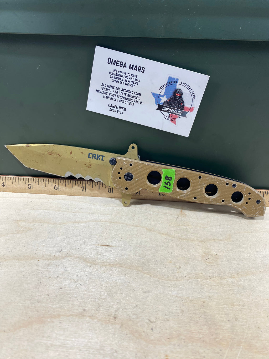CRKT M16-14DSFG #158. Light usage. Super Dirty.