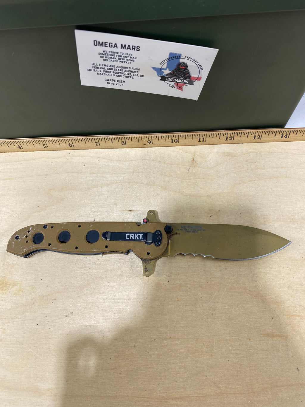 CRKT M21-14DSFG #159. Light usage. Dirty.