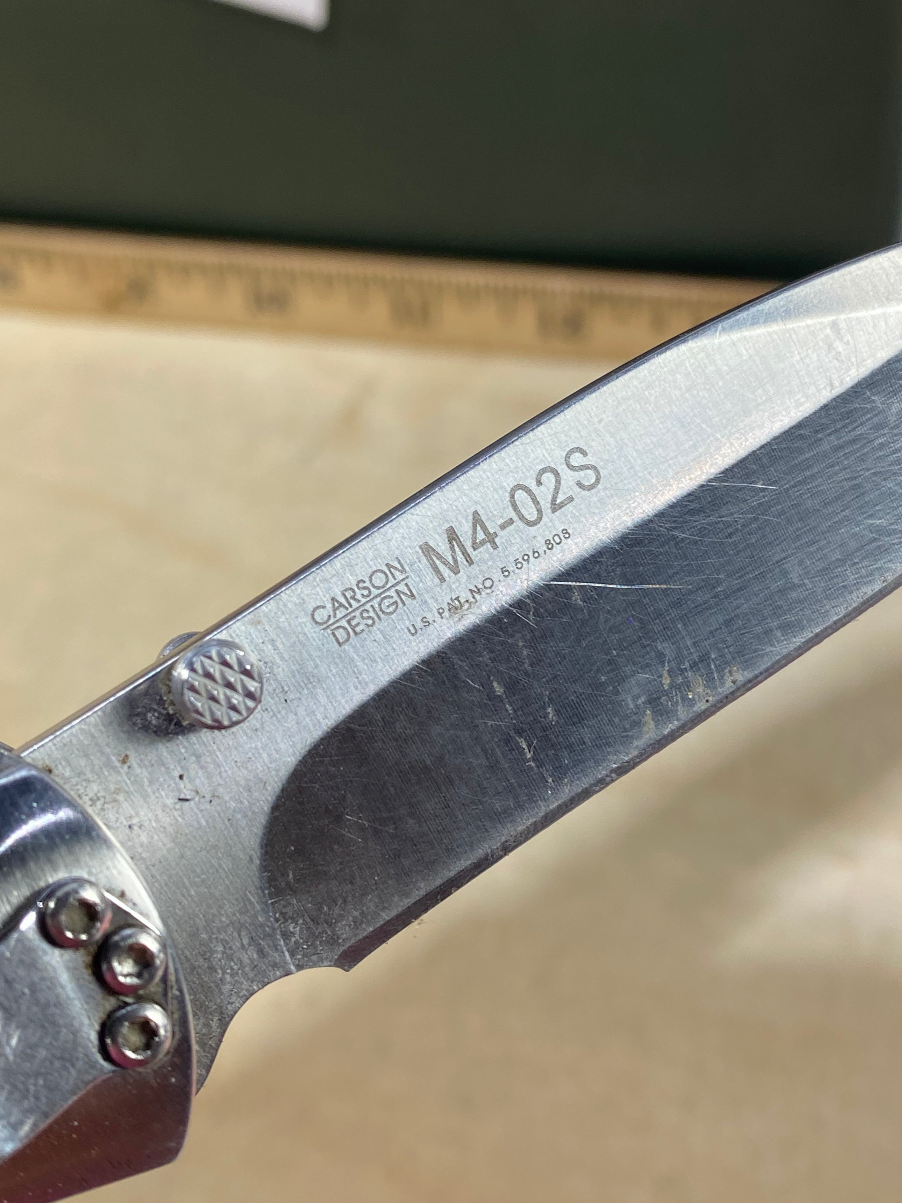 CRKT M4-02S #-4. Light usage. Resharpened.  Discontinued.