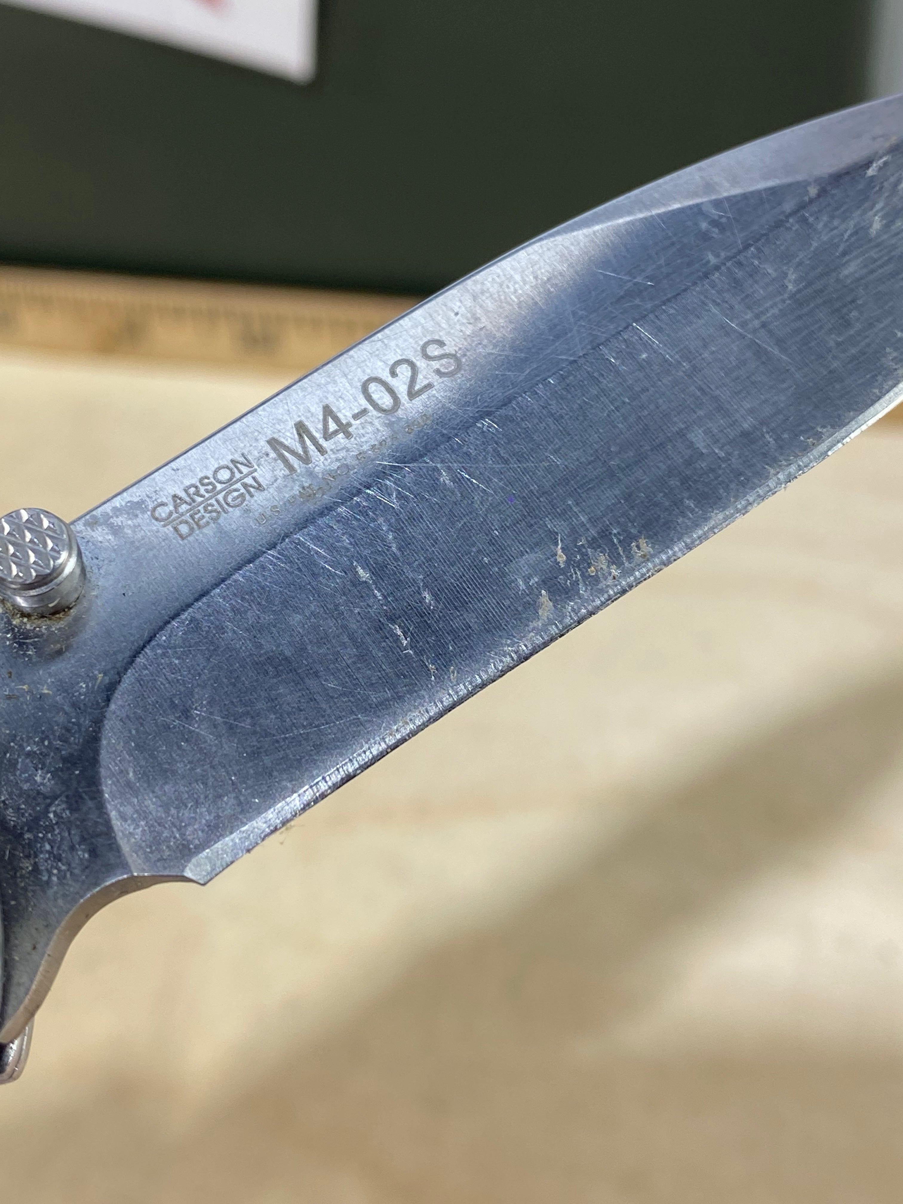 CRKT M4-02S #-4. Light usage. Resharpened.  Discontinued.