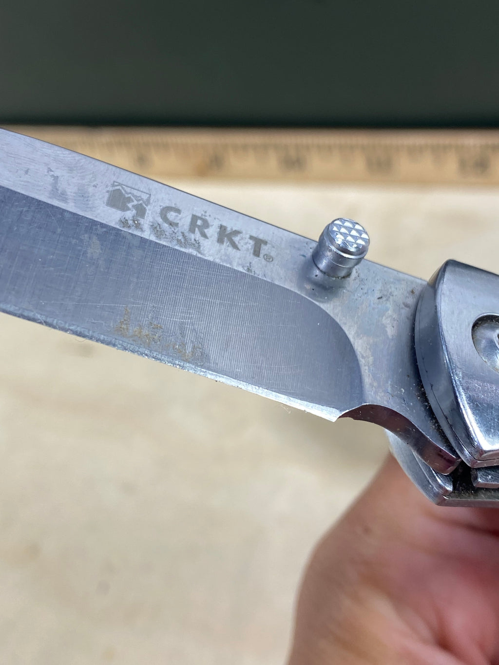 CRKT M4-02S #-4. Light usage. Resharpened.  Discontinued.