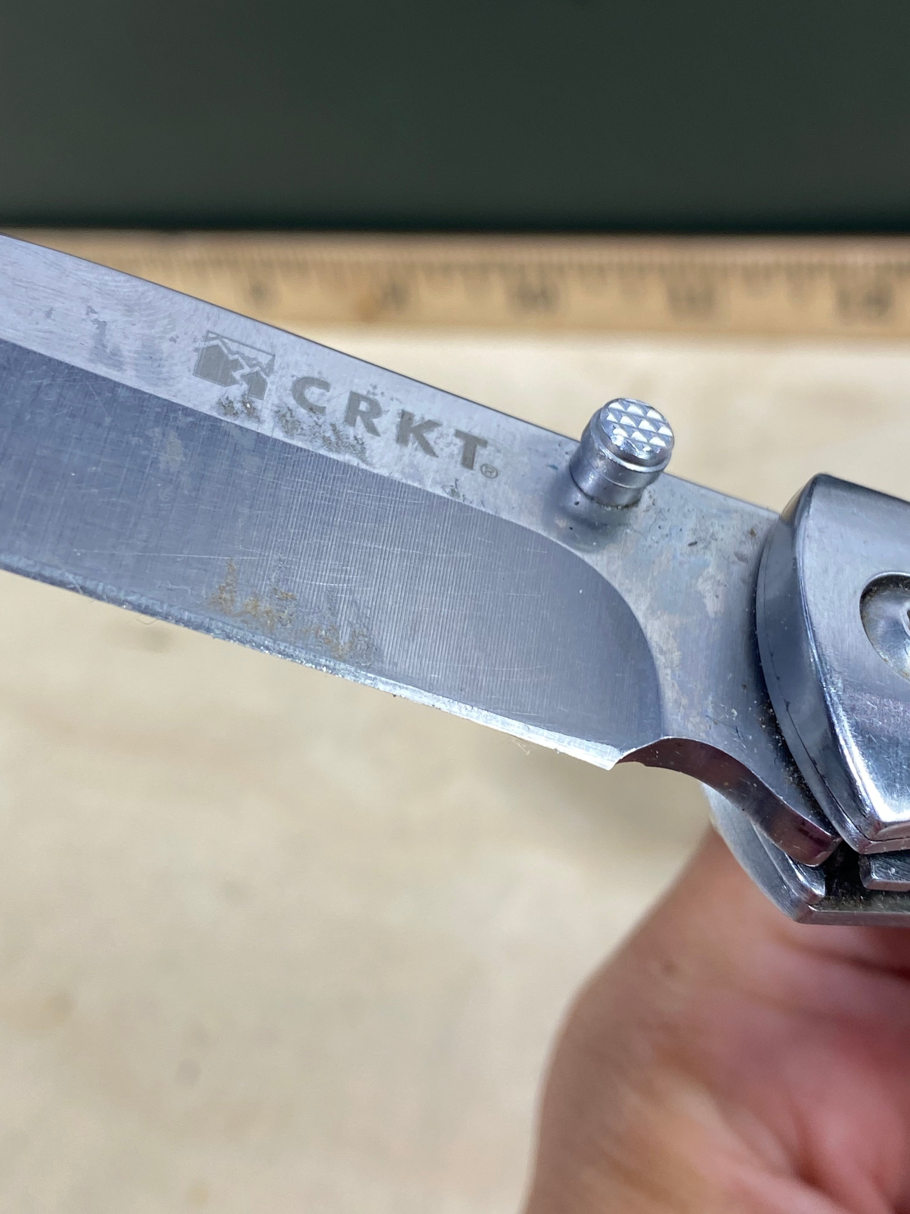 CRKT M4-02S #-4. Light usage. Resharpened.  Discontinued.