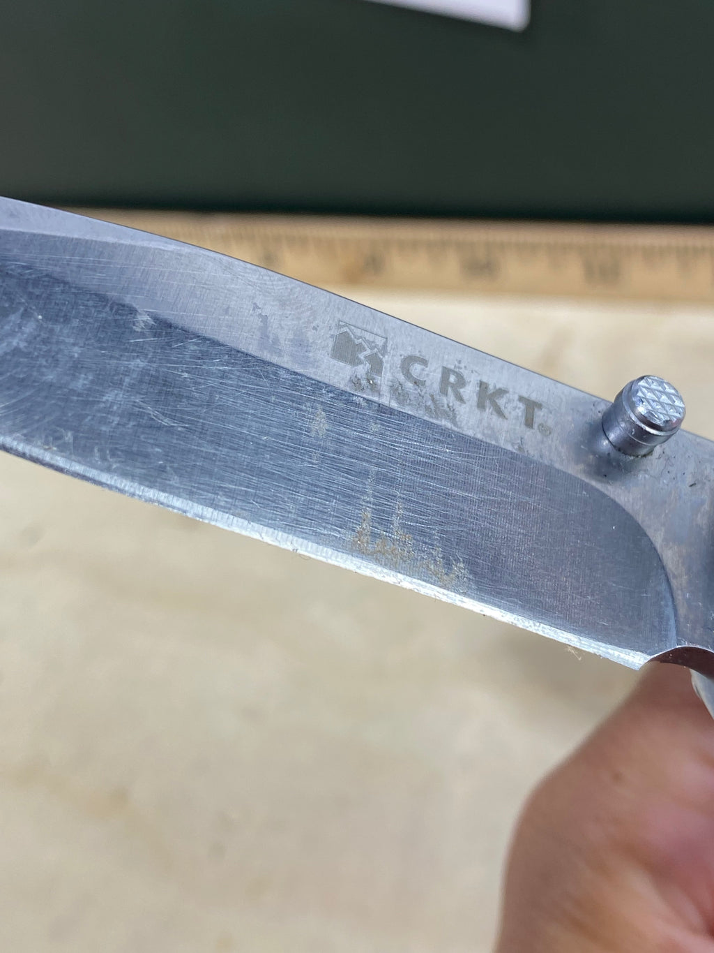 CRKT M4-02S #-4. Light usage. Resharpened.  Discontinued.