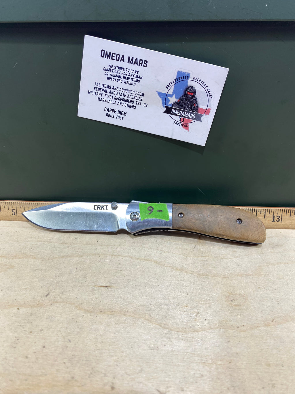 CRKT M4-02W #-6. Light usage. Chips on blade. Discontinued