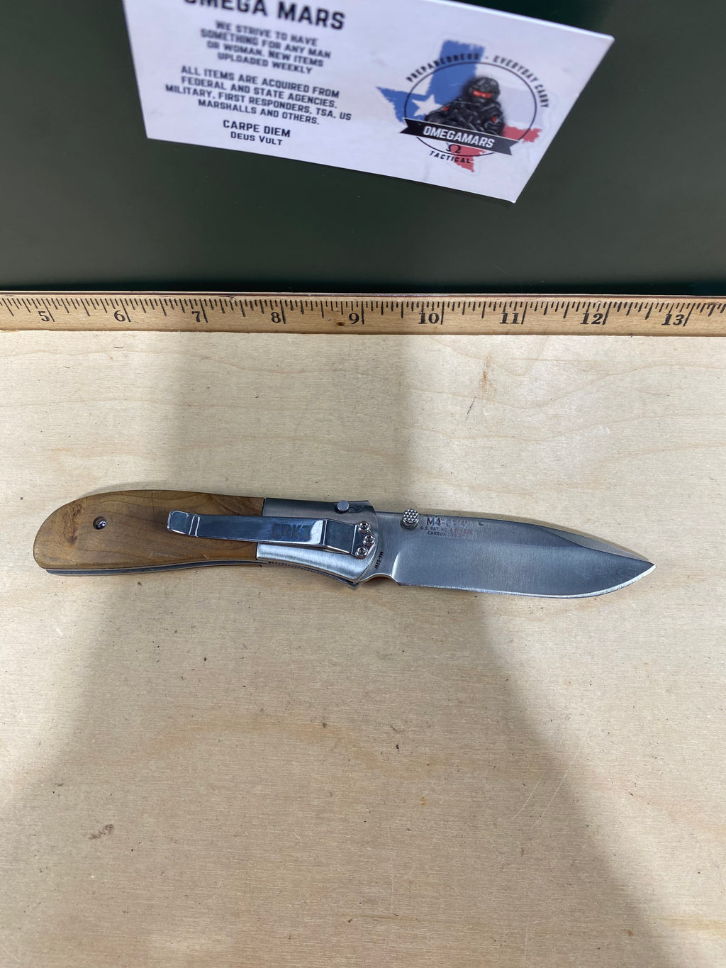 CRKT M4-02W #-6. Light usage. Chips on blade. Discontinued