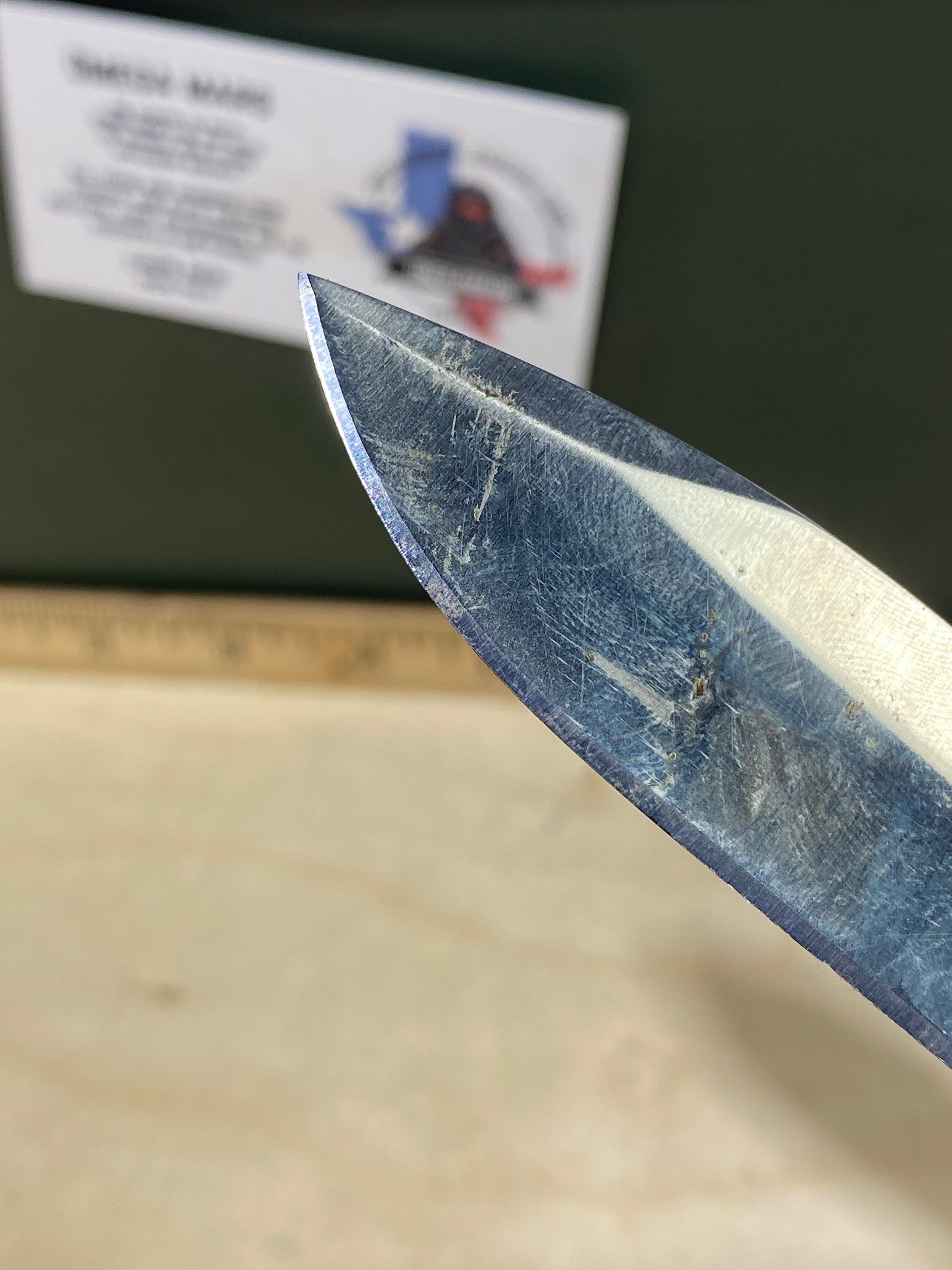 CRKT M4-02W #-7. Light usage. Dirty. Chip on blade. Discontinued.