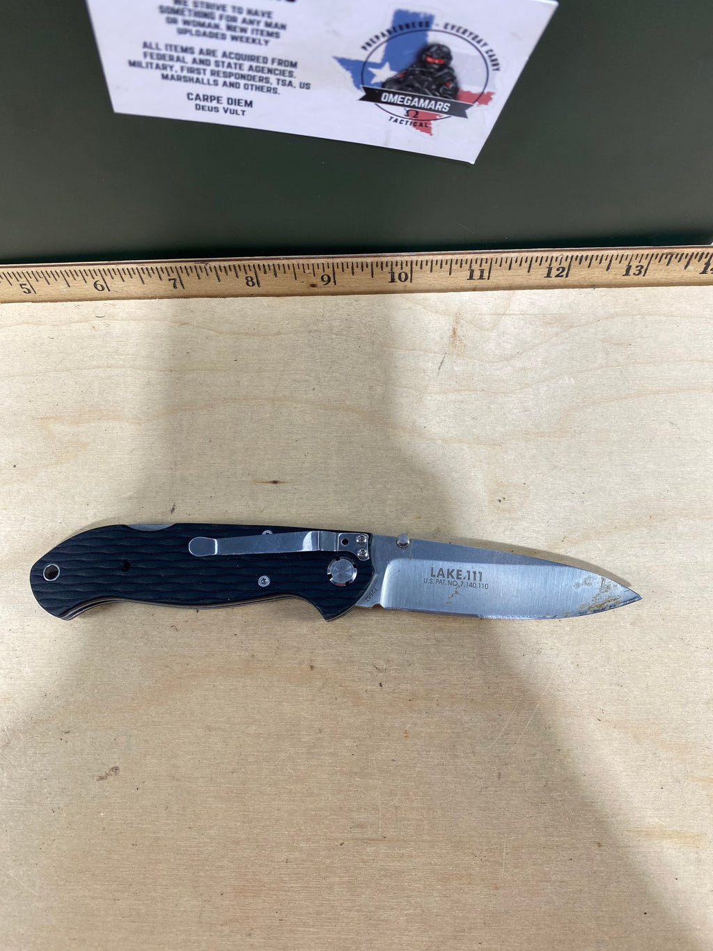 CRKT 7255Z Lake lll #-9. Light usage. Dirty. Resharpened. Discontinued.