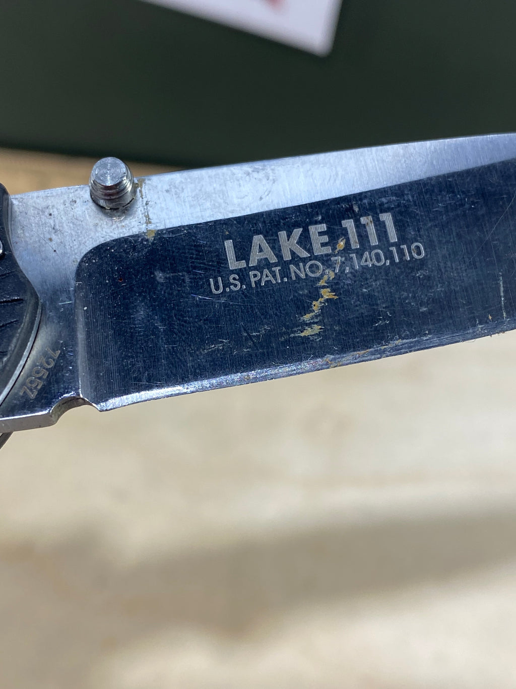 CRKT 7255Z Lake lll #-9. Light usage. Dirty. Resharpened. Discontinued.