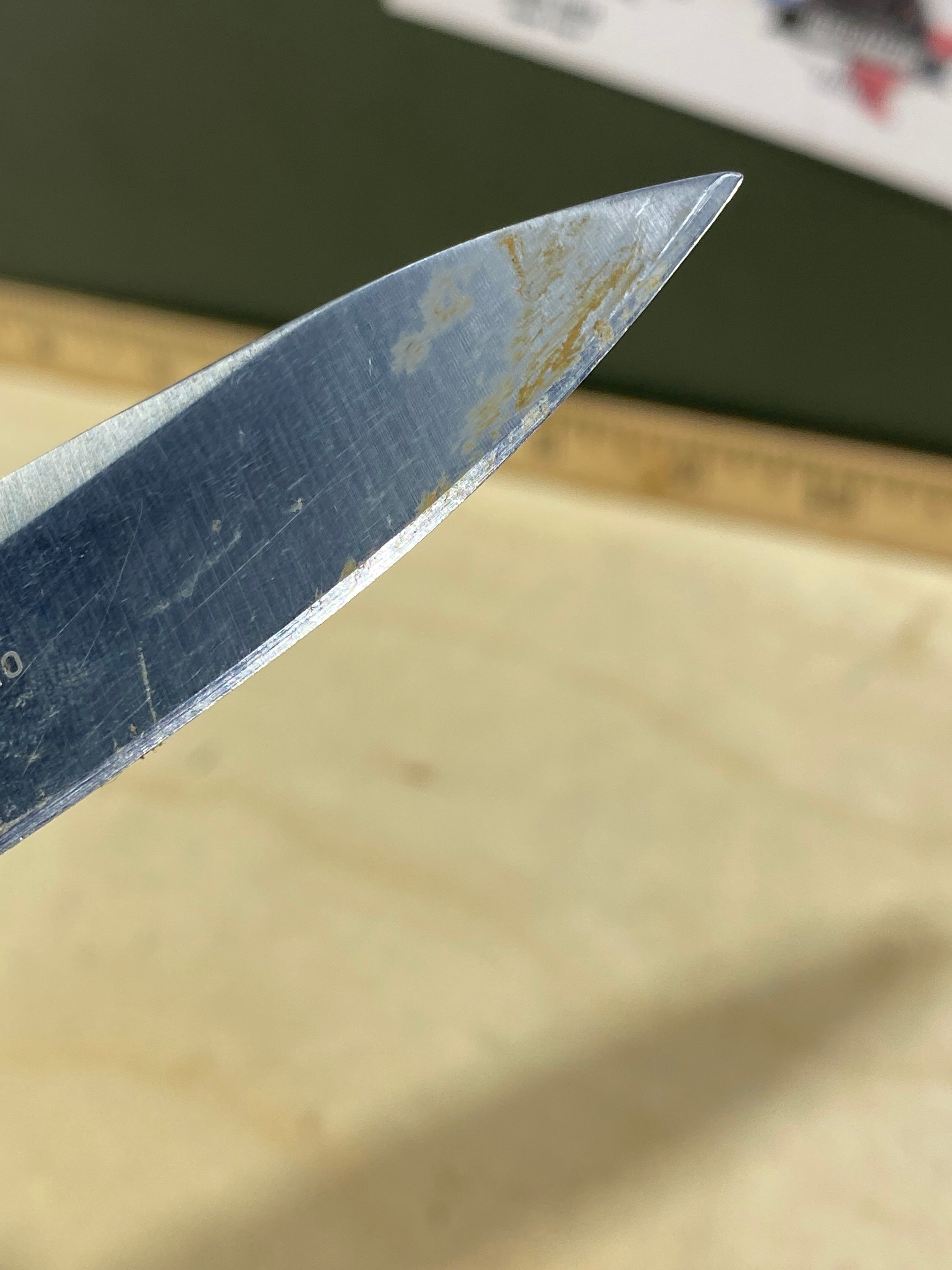 CRKT 7255Z Lake lll #-9. Light usage. Dirty. Resharpened. Discontinued.