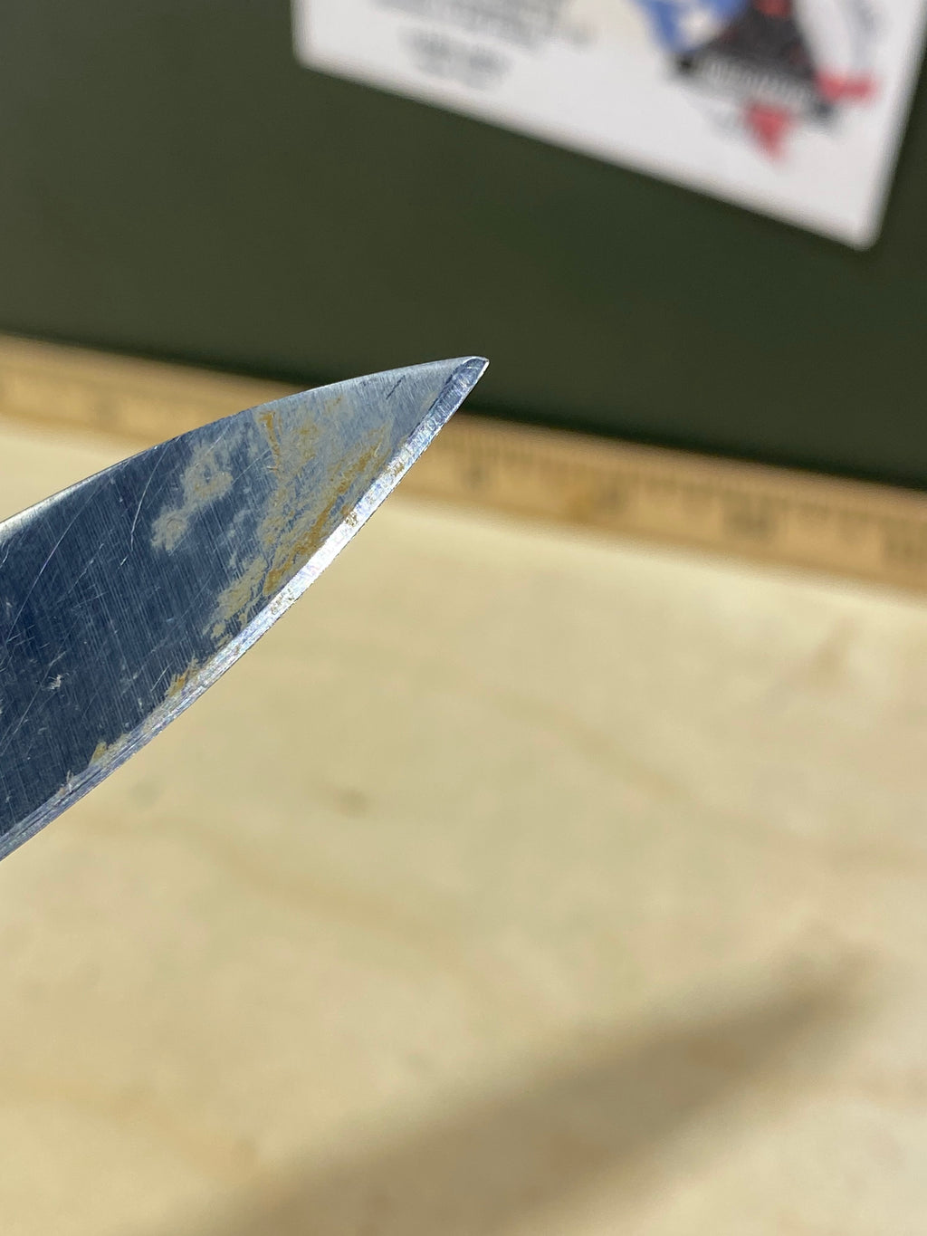 CRKT 7255Z Lake lll #-9. Light usage. Dirty. Resharpened. Discontinued.