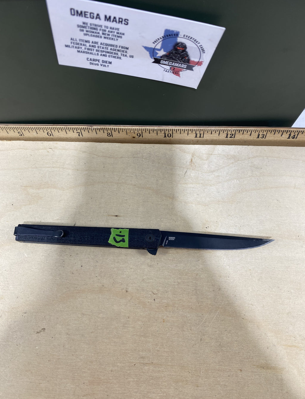 CRKT 7097K #-13. Light usage. Chip on blade
