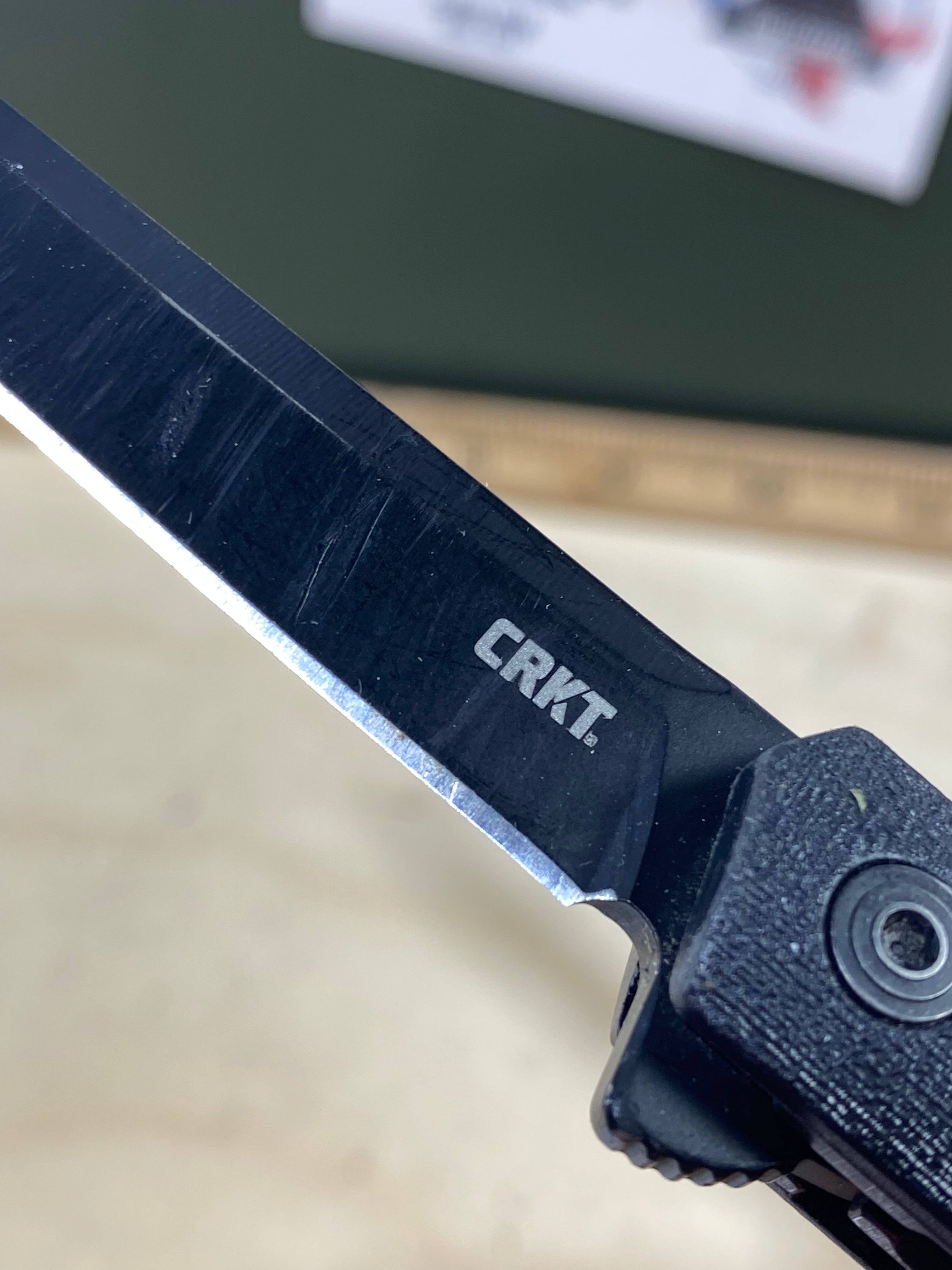 CRKT 7097K #-13. Light usage. Chip on blade