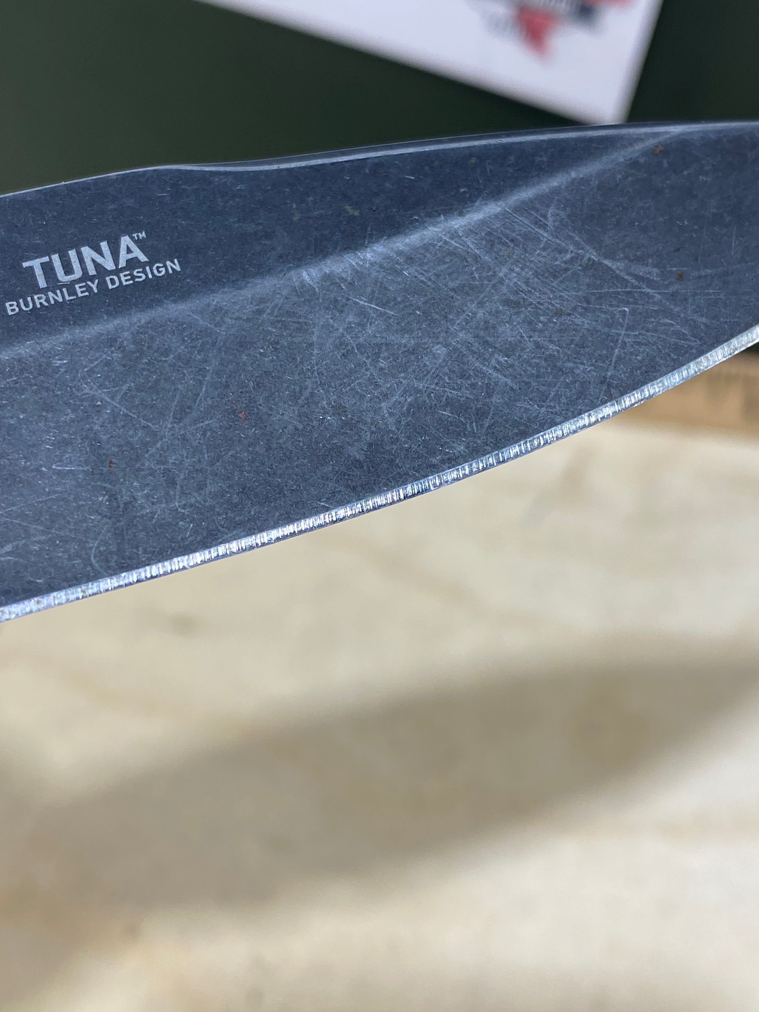 CRKT 2520 Tuna #-21. Light usage. Chips on blade. Resharpened.