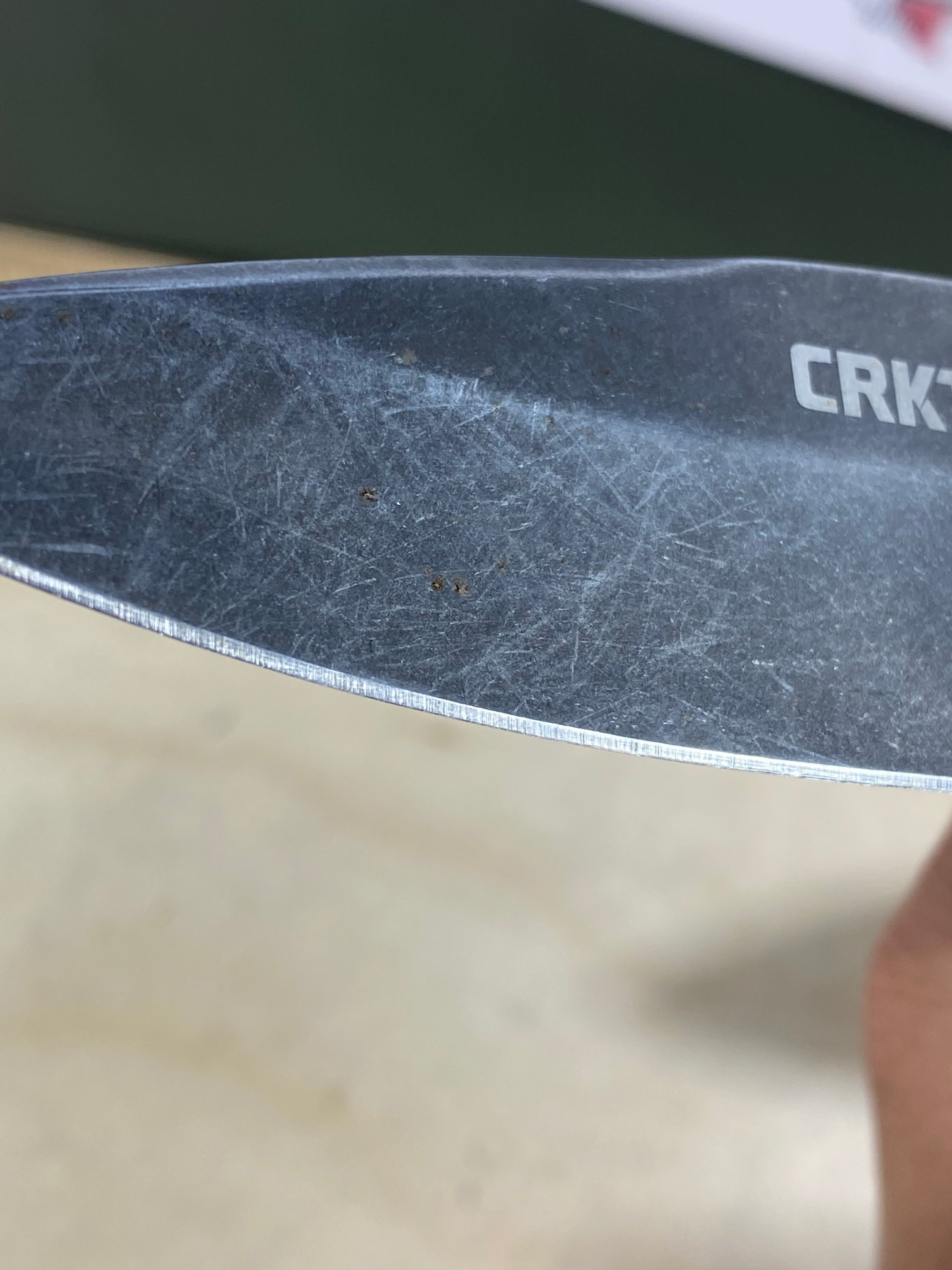 CRKT 2520 Tuna #-21. Light usage. Chips on blade. Resharpened.