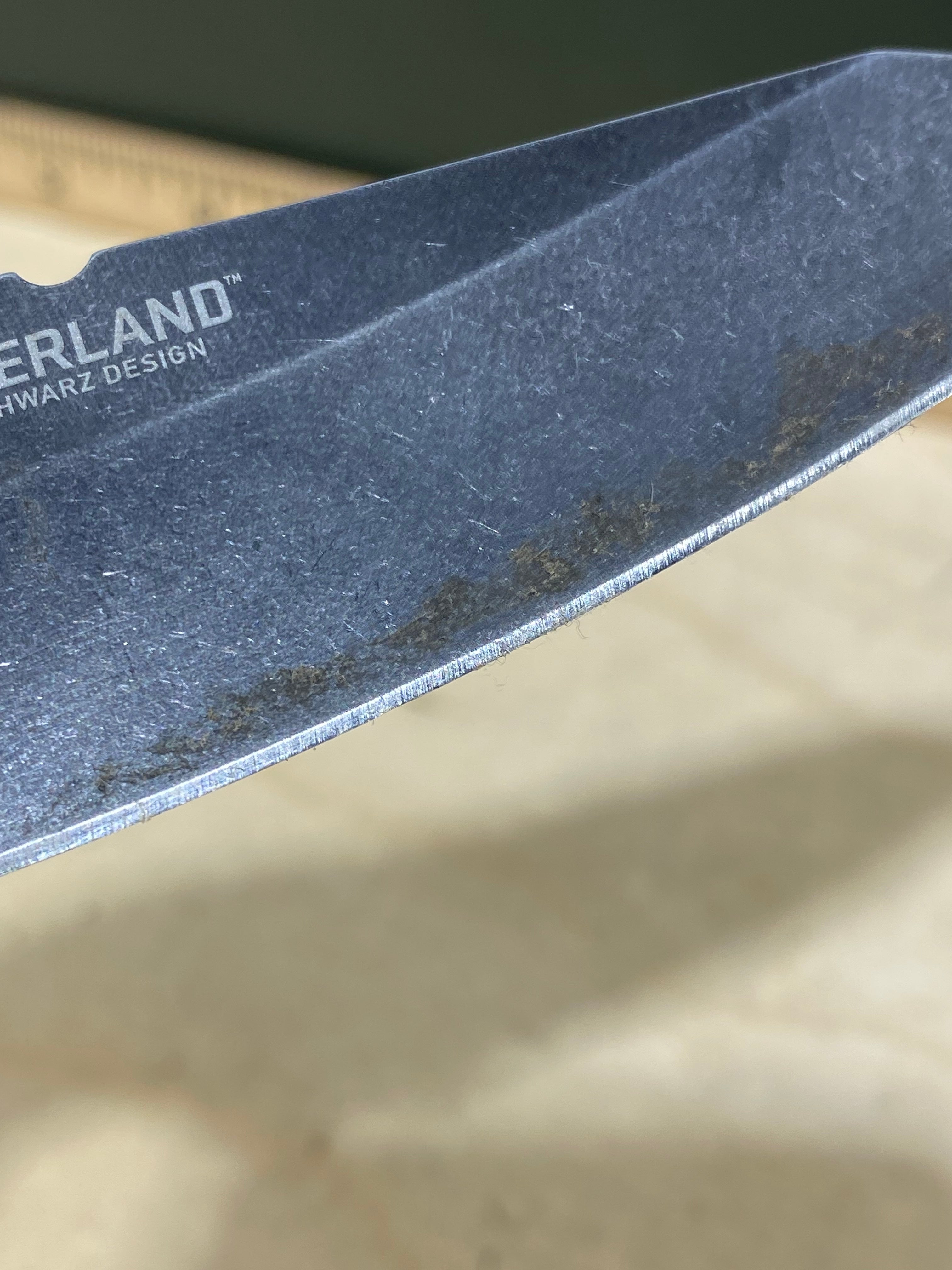 CRKT 6280 Overland #-24. Light usage. Dirty. Chip on blade.