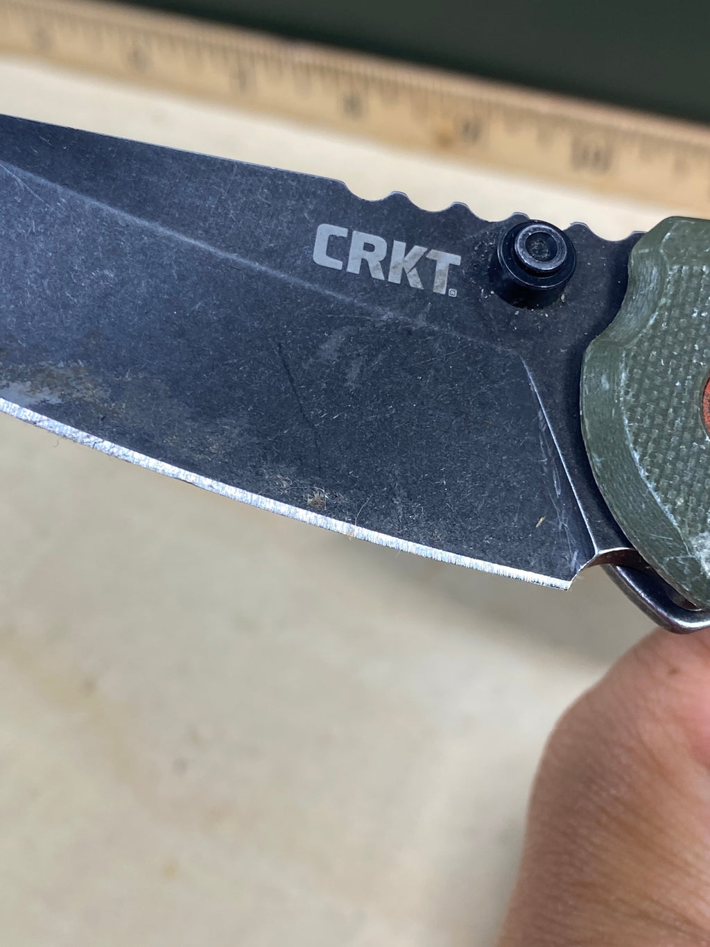 CRKT 6280 Overland #-24. Light usage. Dirty. Chip on blade.