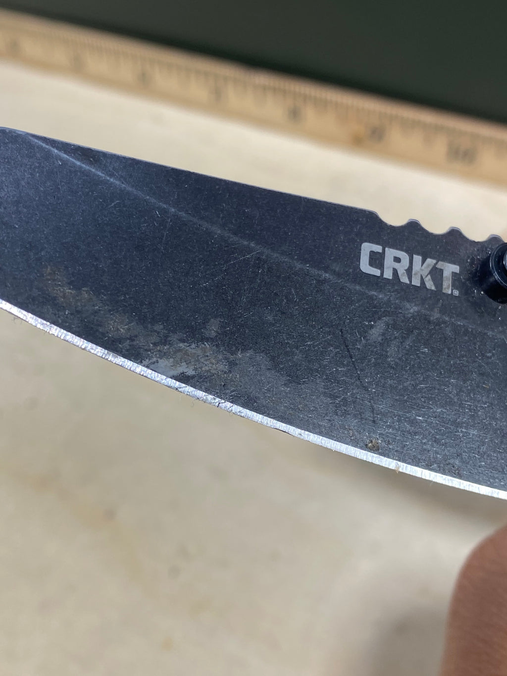 CRKT 6280 Overland #-24. Light usage. Dirty. Chip on blade.