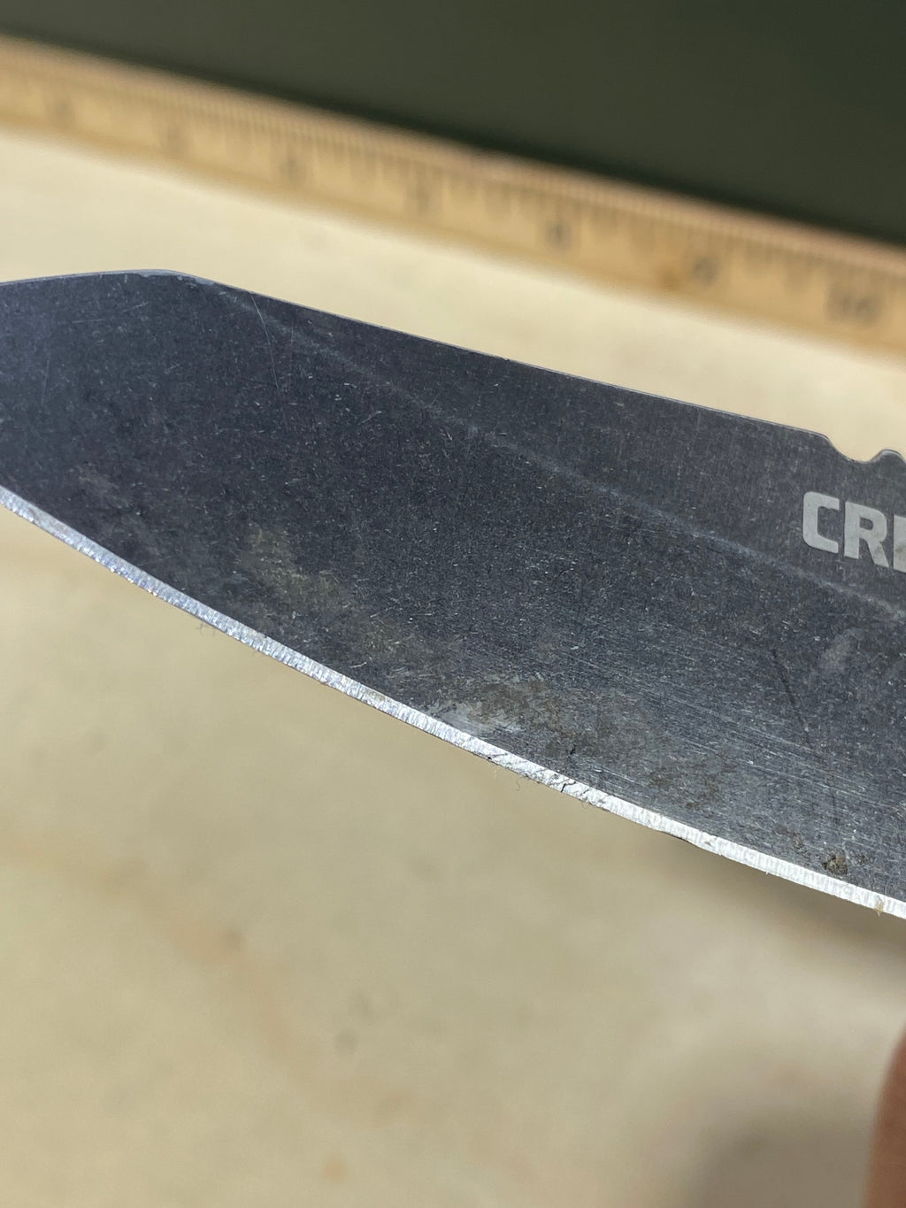 CRKT 6280 Overland #-24. Light usage. Dirty. Chip on blade.