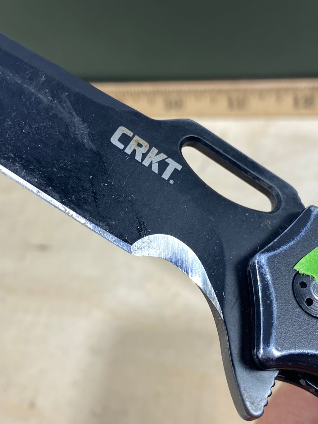 CRKT 7050 Septimo #-26. Light usage. Dirty. Pocket clip it's bent out. Chips on blade. Resharpened.