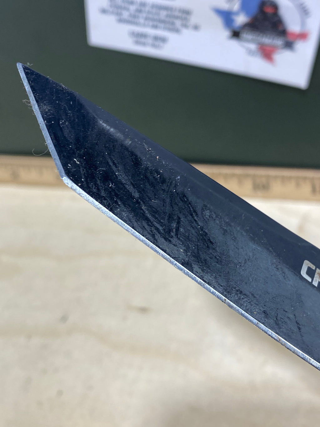 CRKT 7050 Septimo #-26. Light usage. Dirty. Pocket clip it's bent out. Chips on blade. Resharpened.