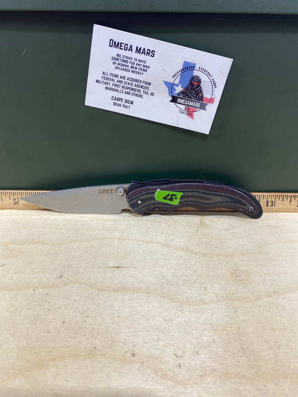 CRKT 1105 Endorser #-37. Light usage. Dirty. Chip on blade.