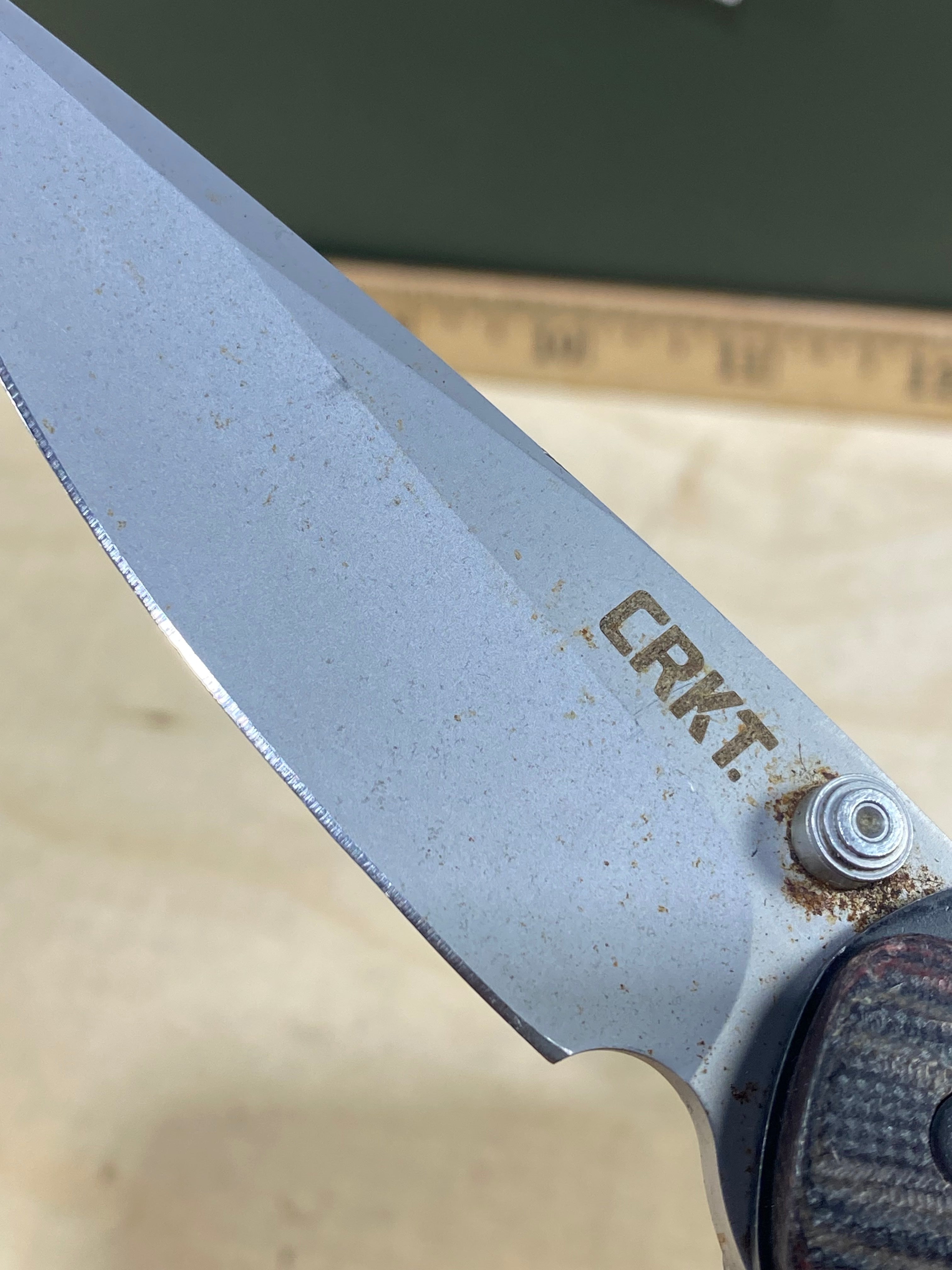 CRKT 1105 Endorser #-37. Light usage. Dirty. Chip on blade.