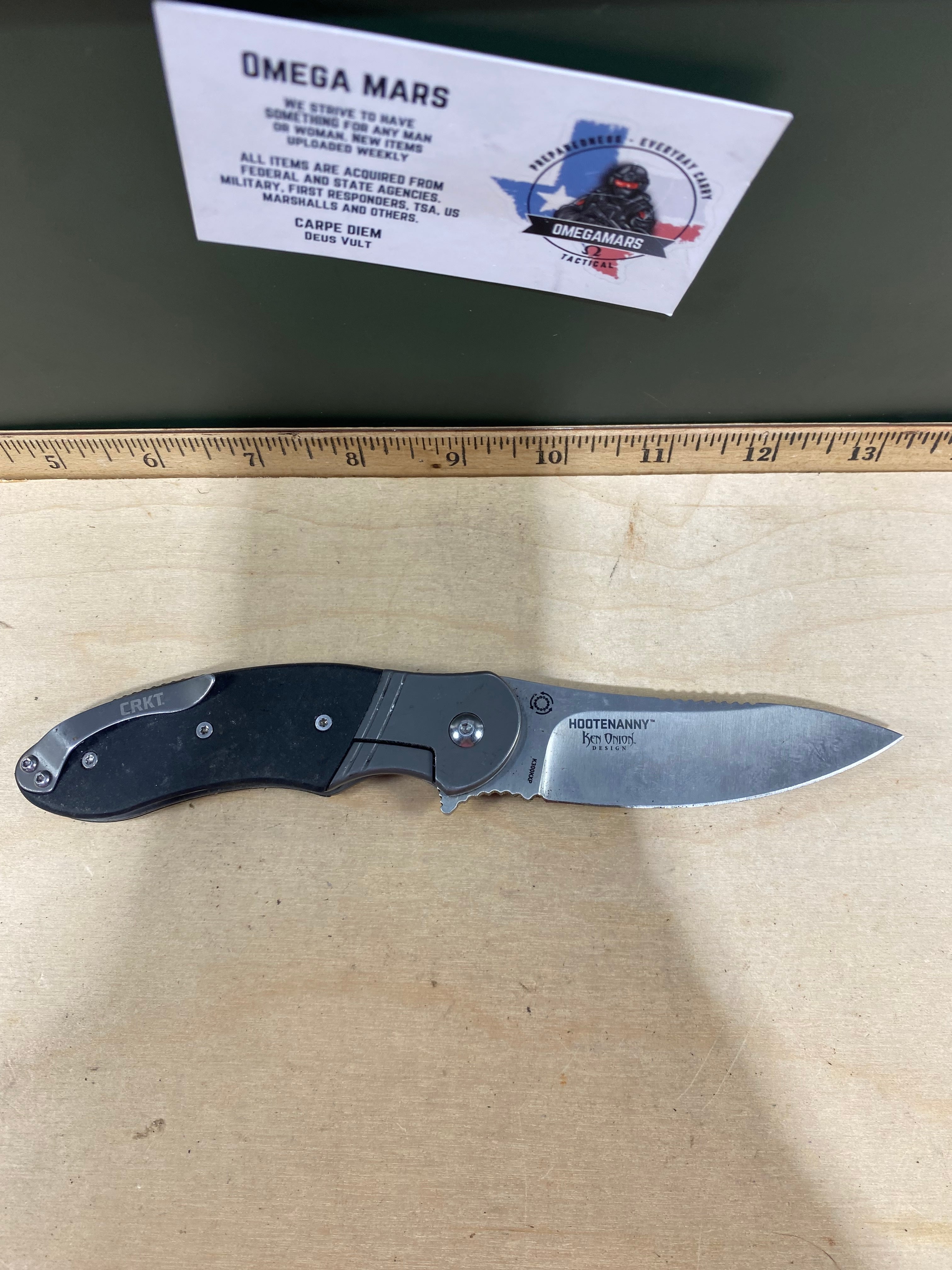 CRKT K300KXP #-39. Light usage. Dirty. Discontinued