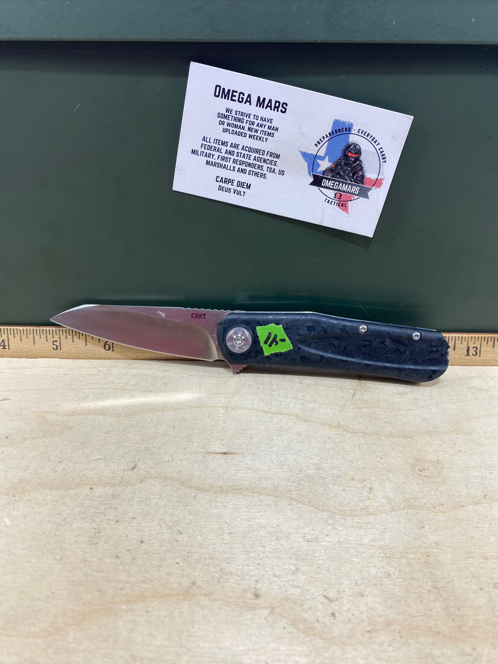 CRKT 6535 #-41. Light usage. Chip on blade.