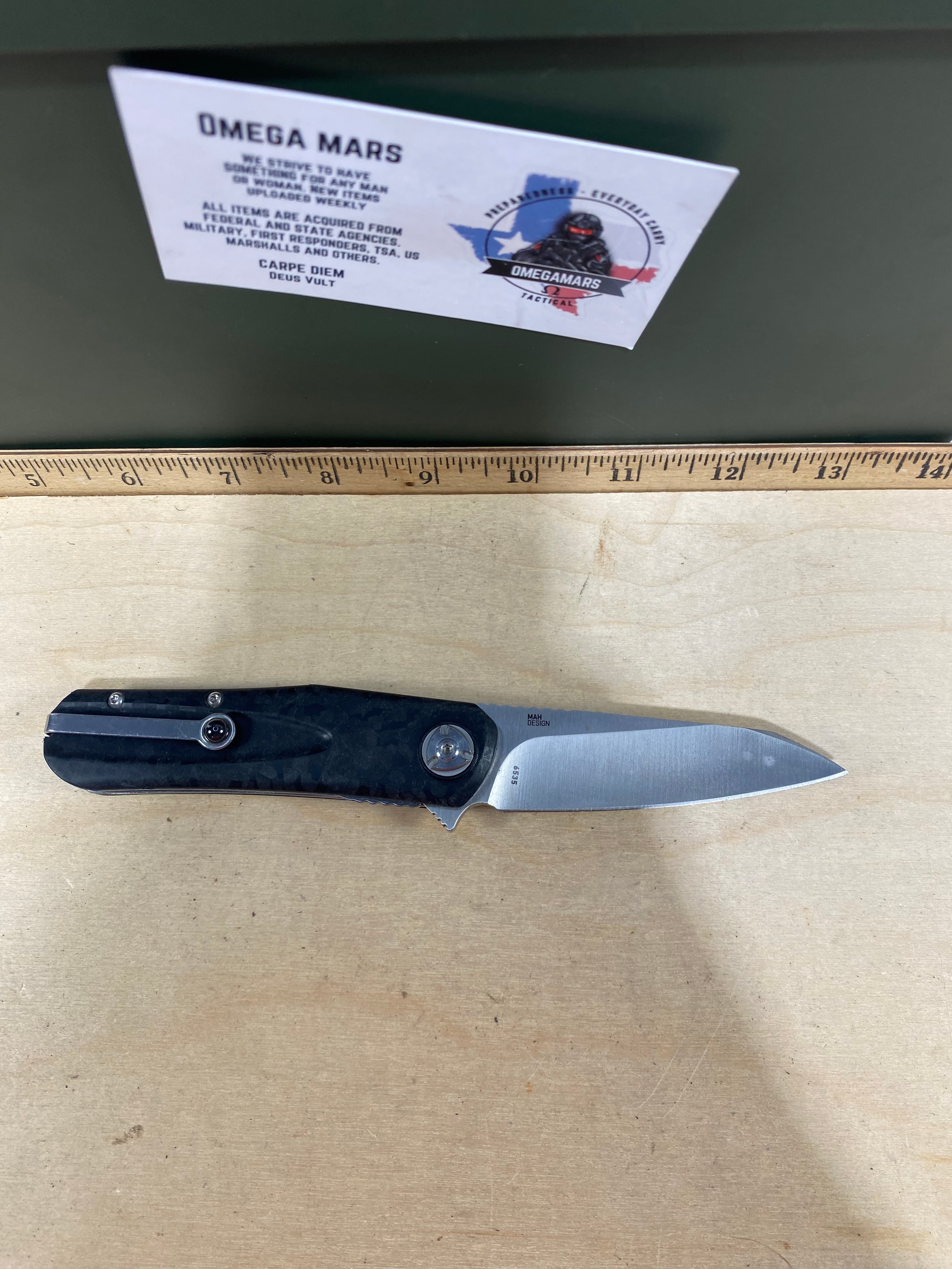 CRKT 6535 #-41. Light usage. Chip on blade.
