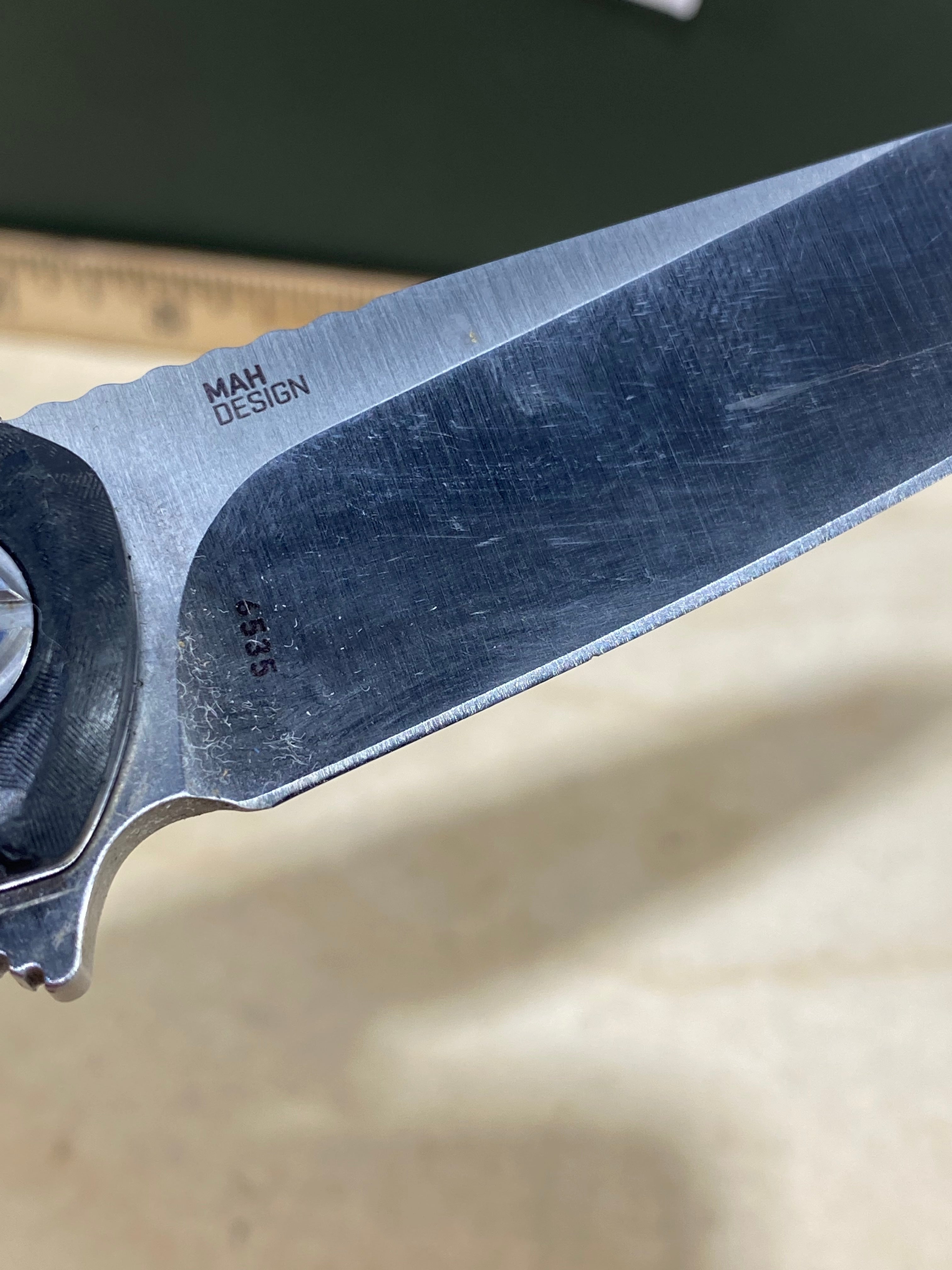 CRKT 6535 #-41. Light usage. Chip on blade.