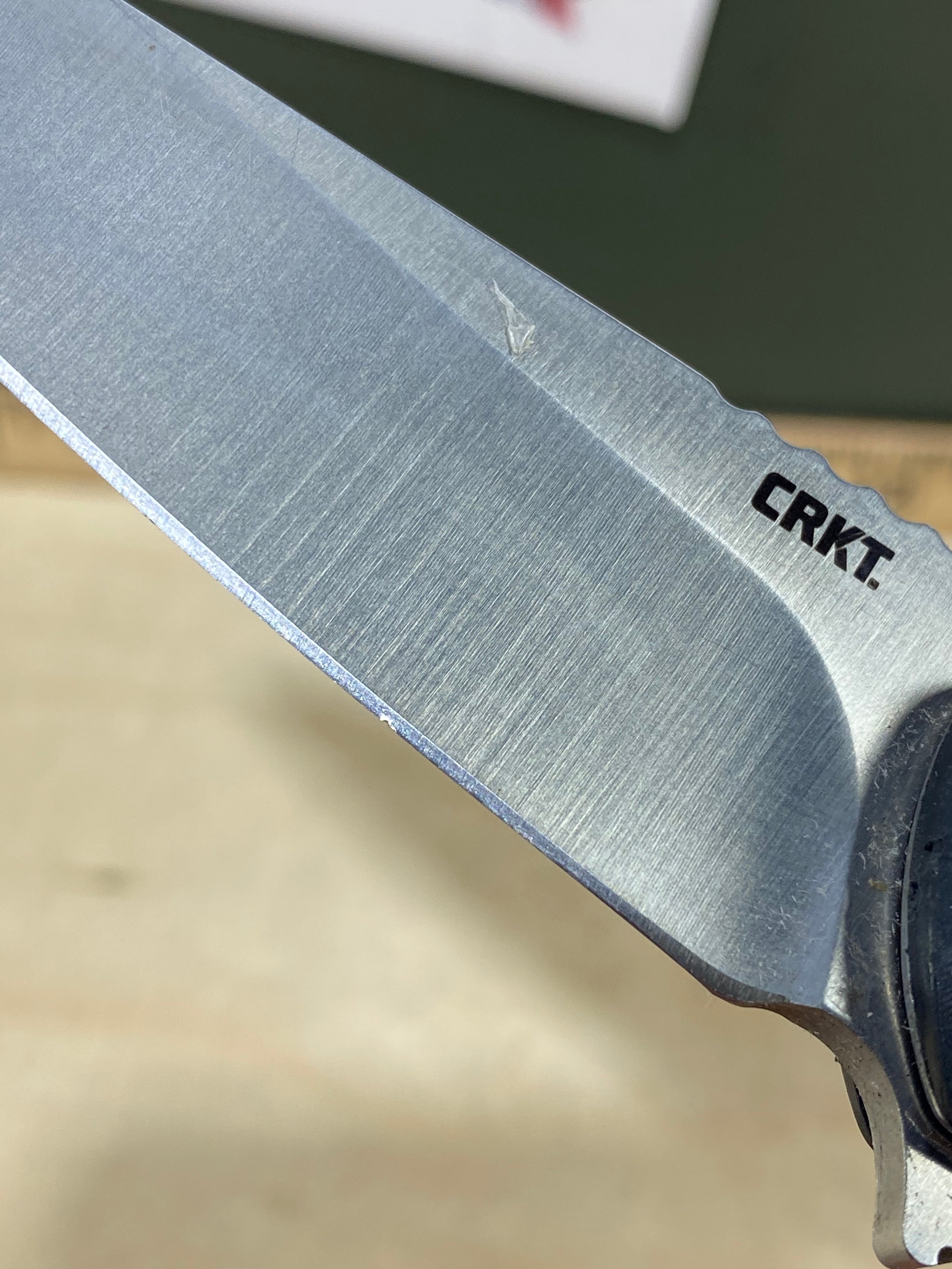 CRKT 6535 #-41. Light usage. Chip on blade.