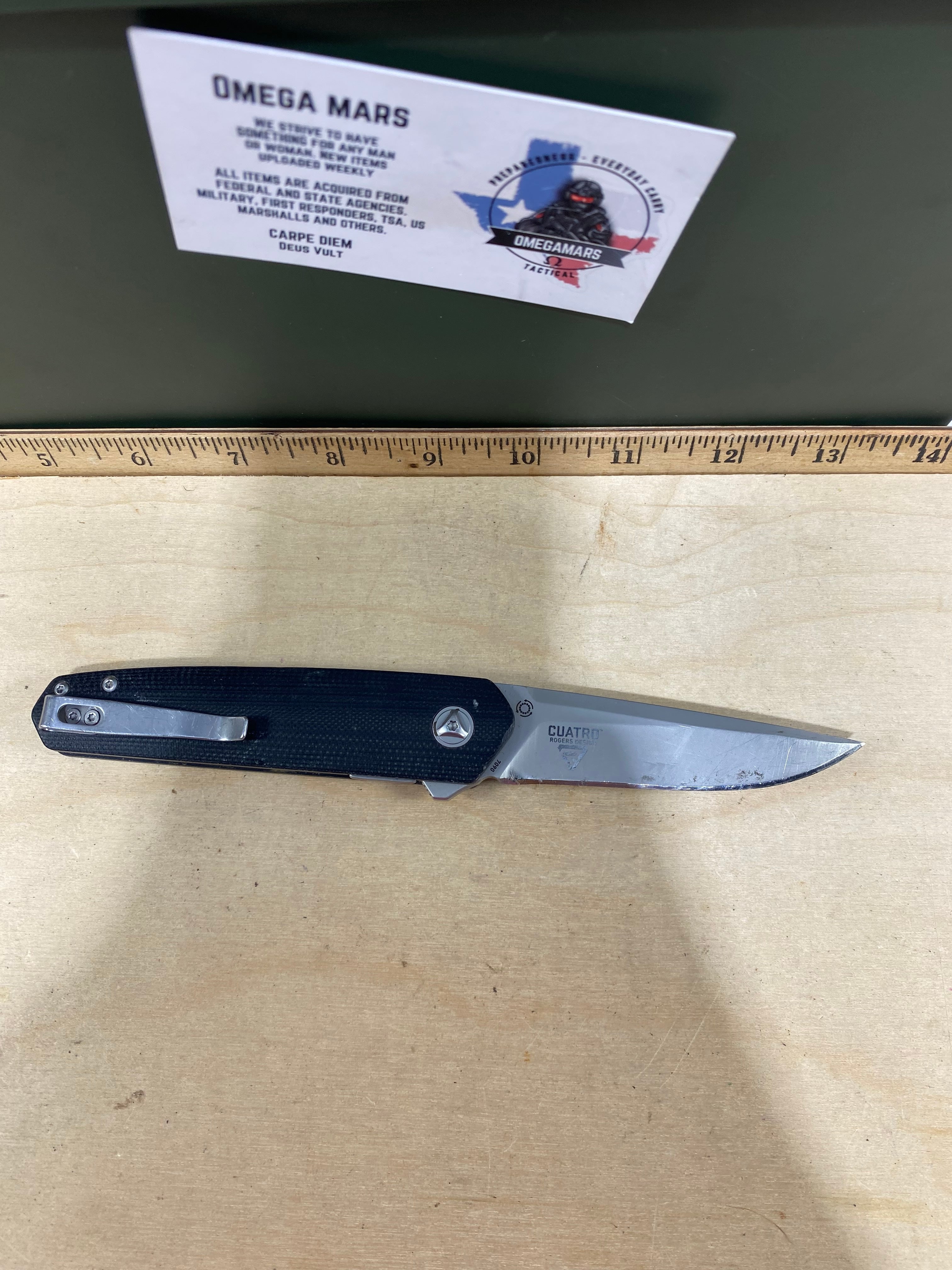 CRKT 7090 Cuatro #-42. Light usage. Resharpened. Discontinued.