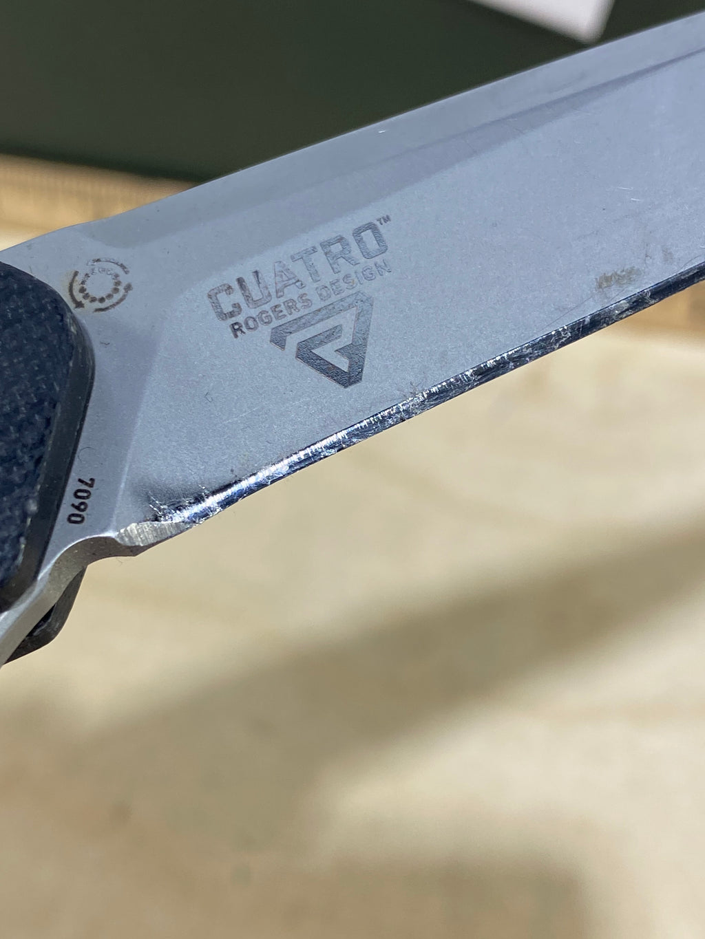 CRKT 7090 Cuatro #-42. Light usage. Resharpened. Discontinued.