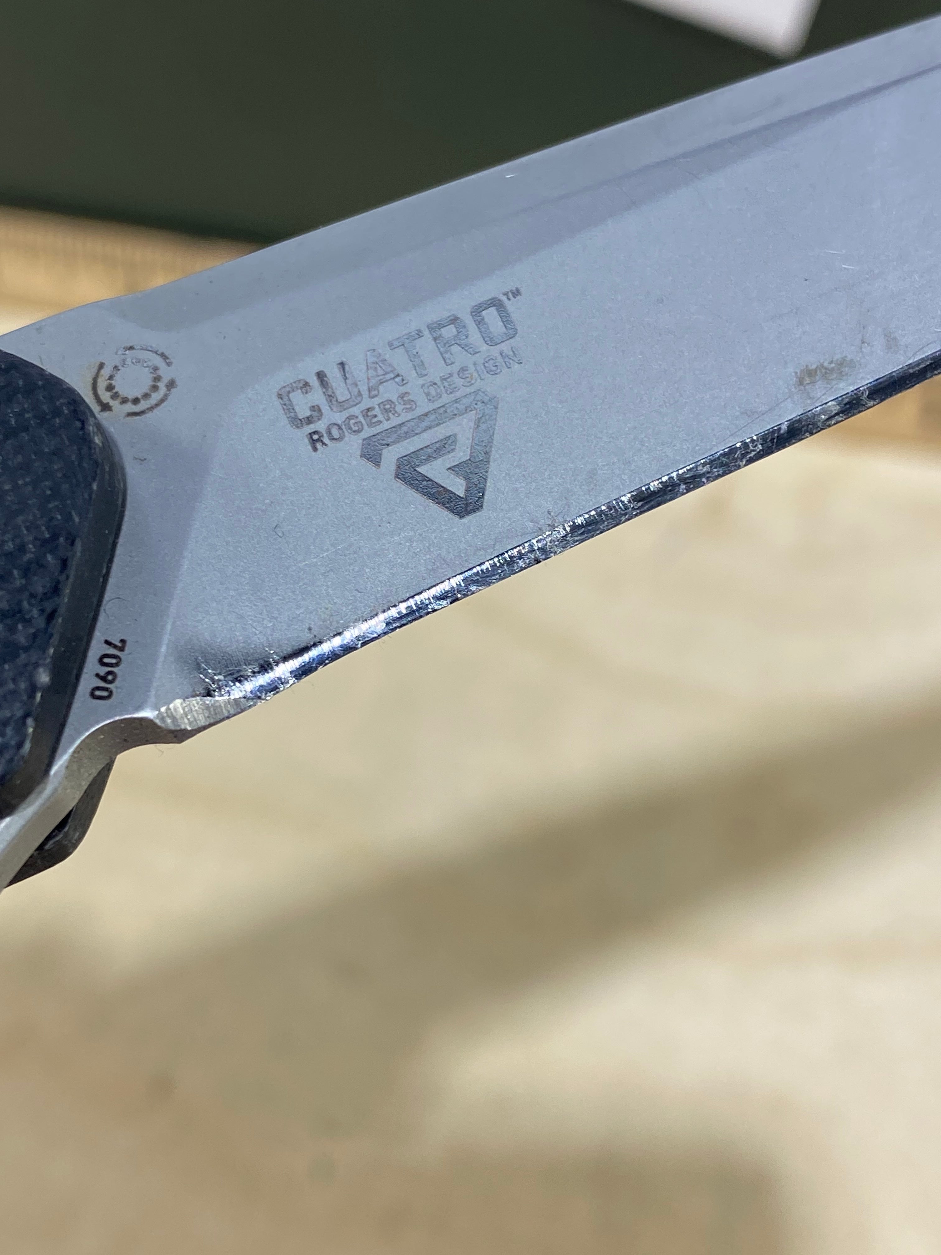 CRKT 7090 Cuatro #-42. Light usage. Resharpened. Discontinued.