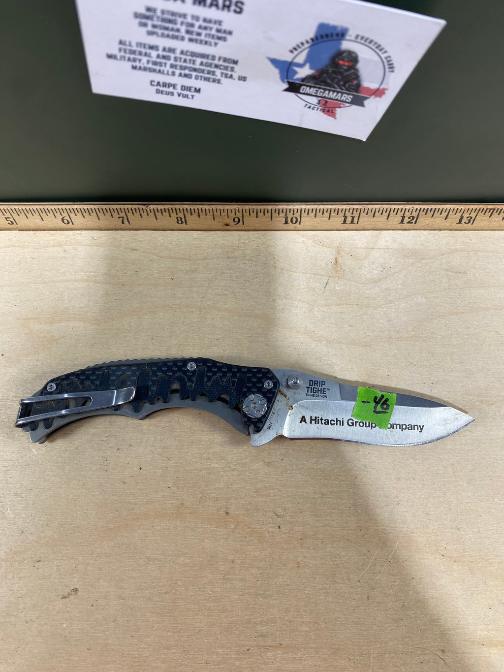 CRKT 1190 Drip Tighe #-46. Light usage. Dirty. Discontinued.