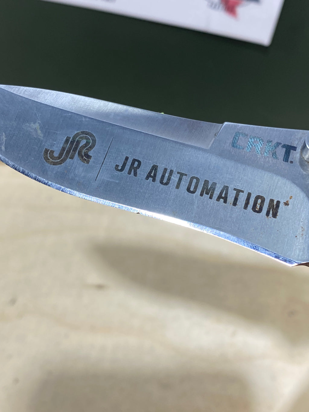 CRKT 1190 Drip Tighe #-46. Light usage. Dirty. Discontinued.