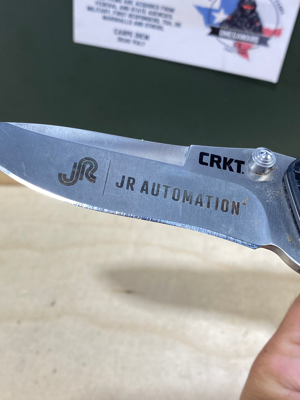 CRKT 1190 Drip Tighe #-46. Light usage. Dirty. Discontinued.