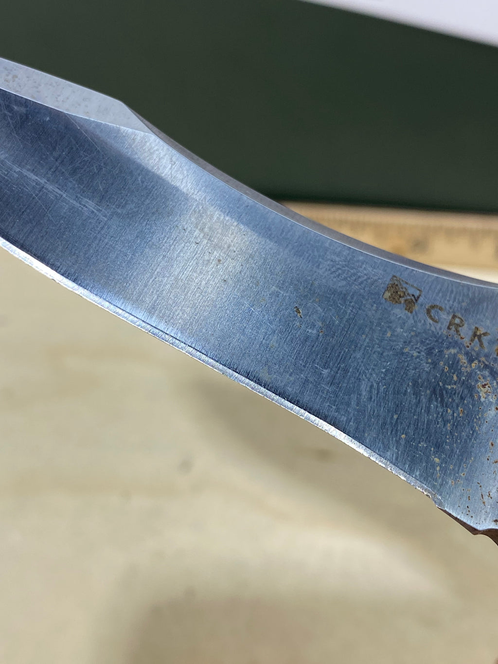 CRKT 1090 My Tighe #-47. Light usage. Chips on blade. Discontinued.