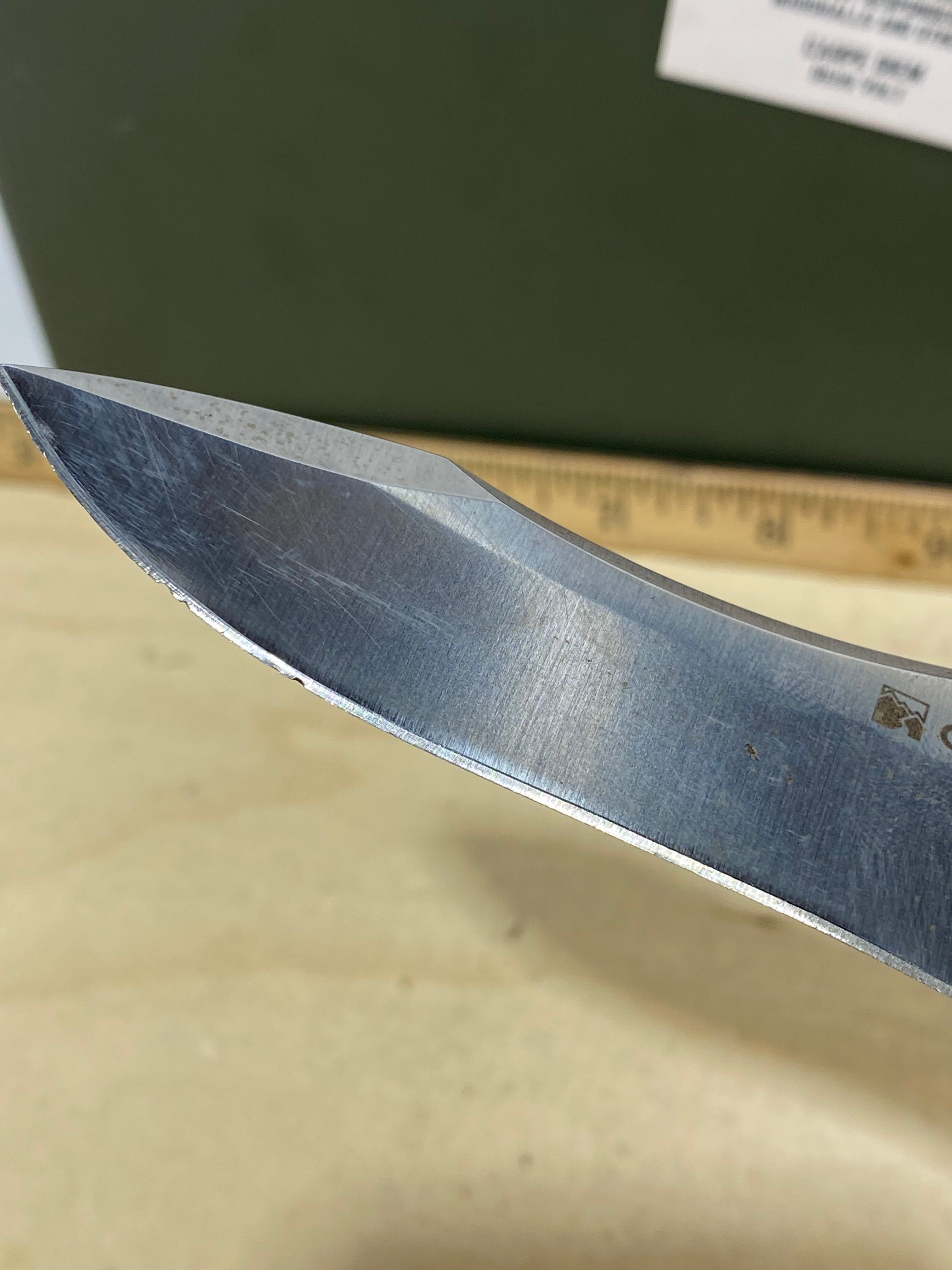 CRKT 1090 My Tighe #-47. Light usage. Chips on blade. Discontinued.