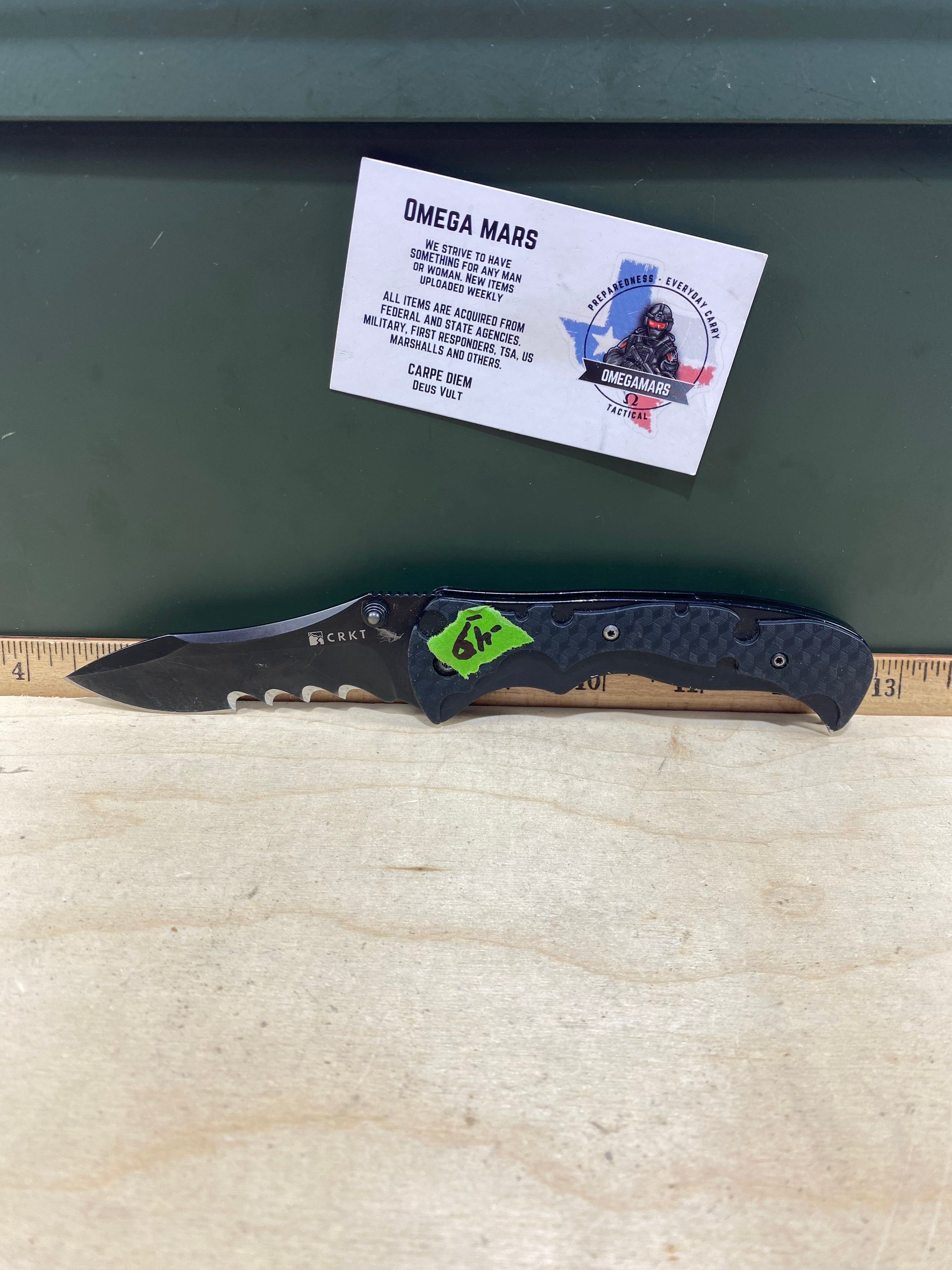 CRKT 1091K My Tighe #-49. Light usage. Dirty. Discontinued.
