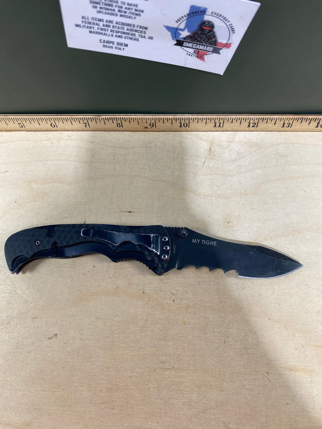 CRKT 1091K My Tighe #-49. Light usage. Dirty. Discontinued.