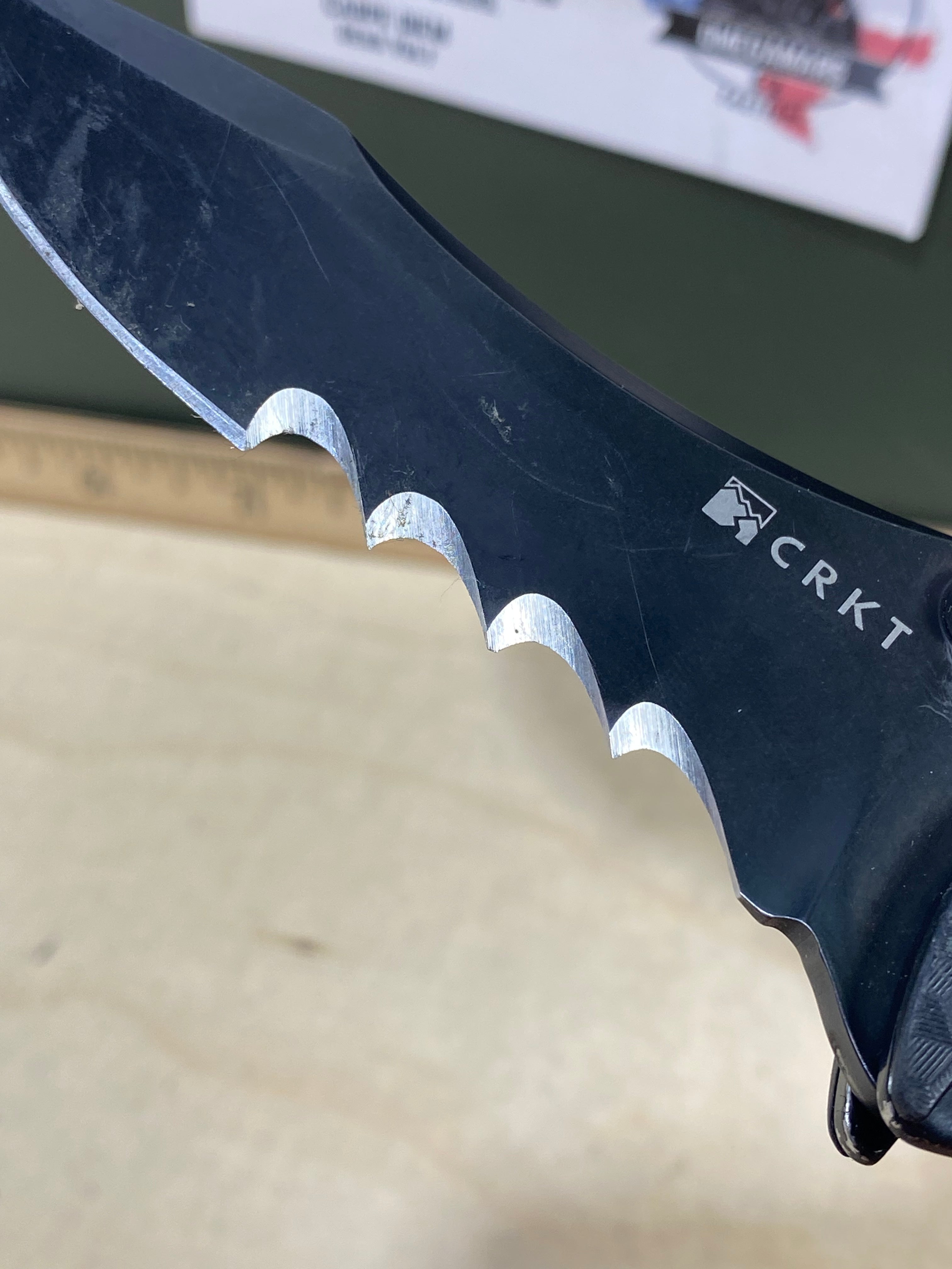 CRKT 1091K My Tighe #-49. Light usage. Dirty. Discontinued.