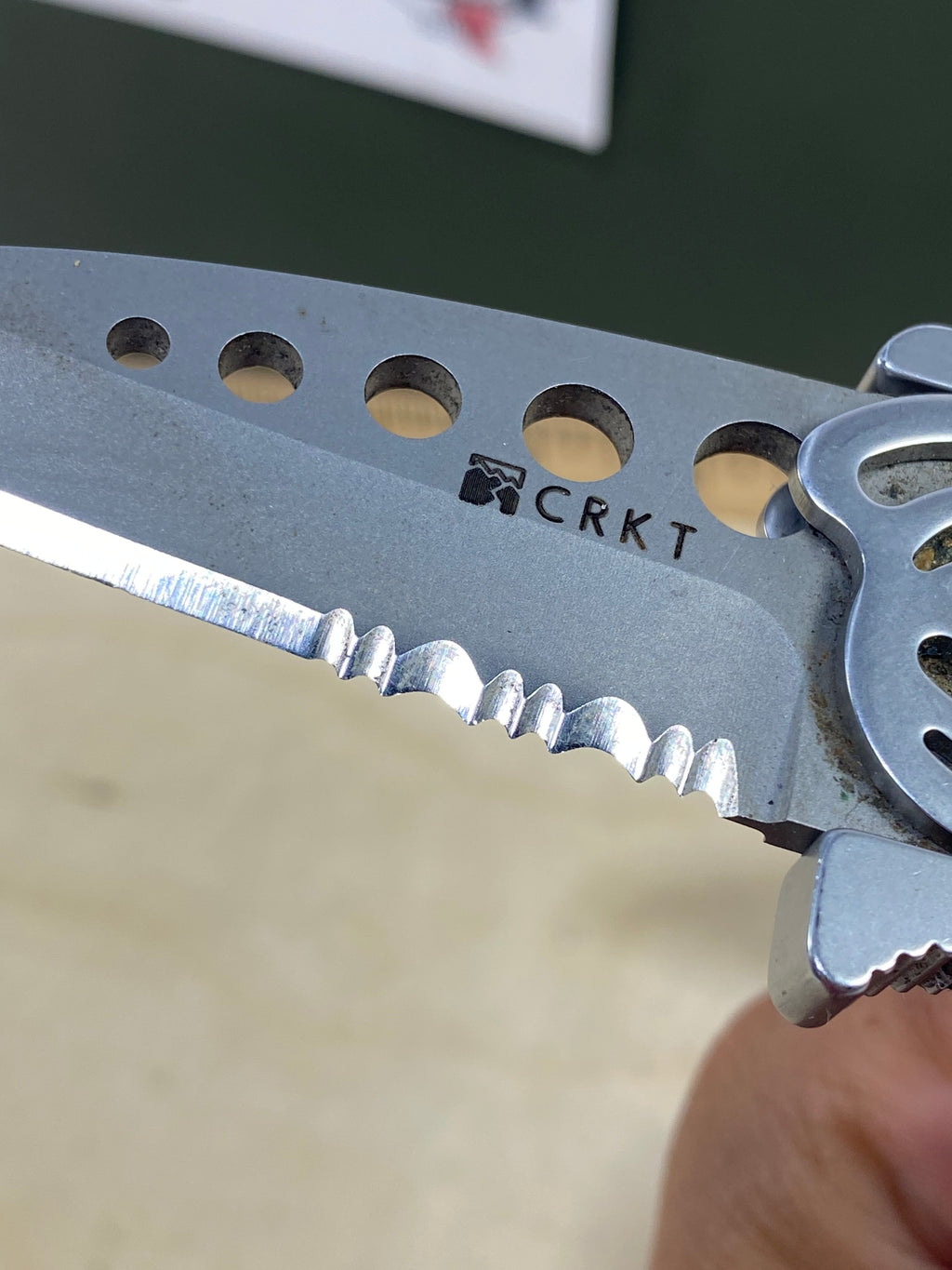 CRKT 5112 #-52. Light usage. Dirty. Discontinued.
