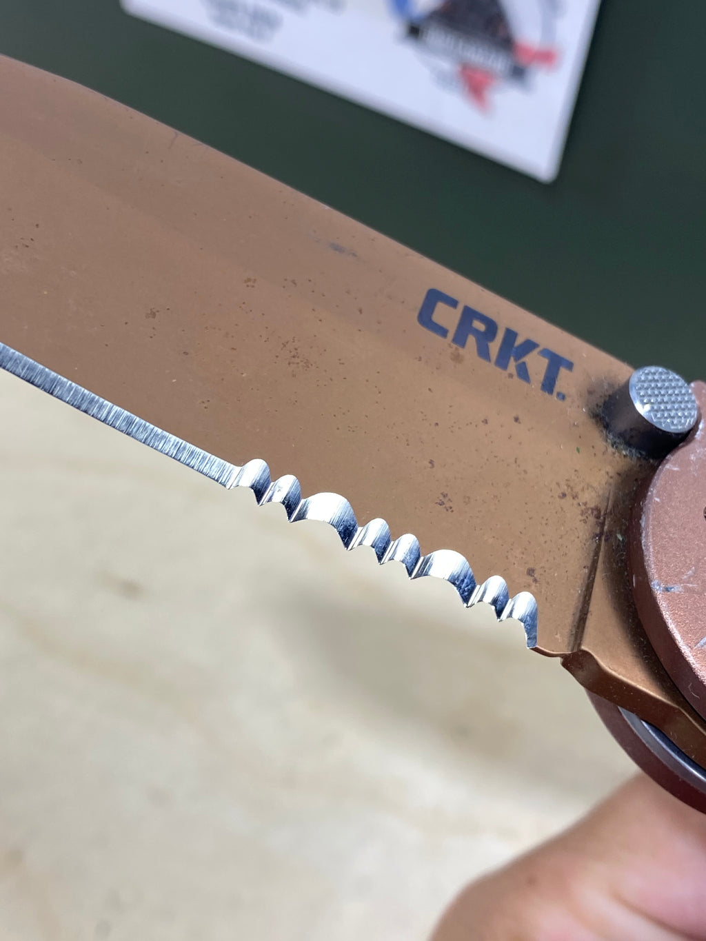 CRKT #-57. Light usage. Dirty. Resharpened