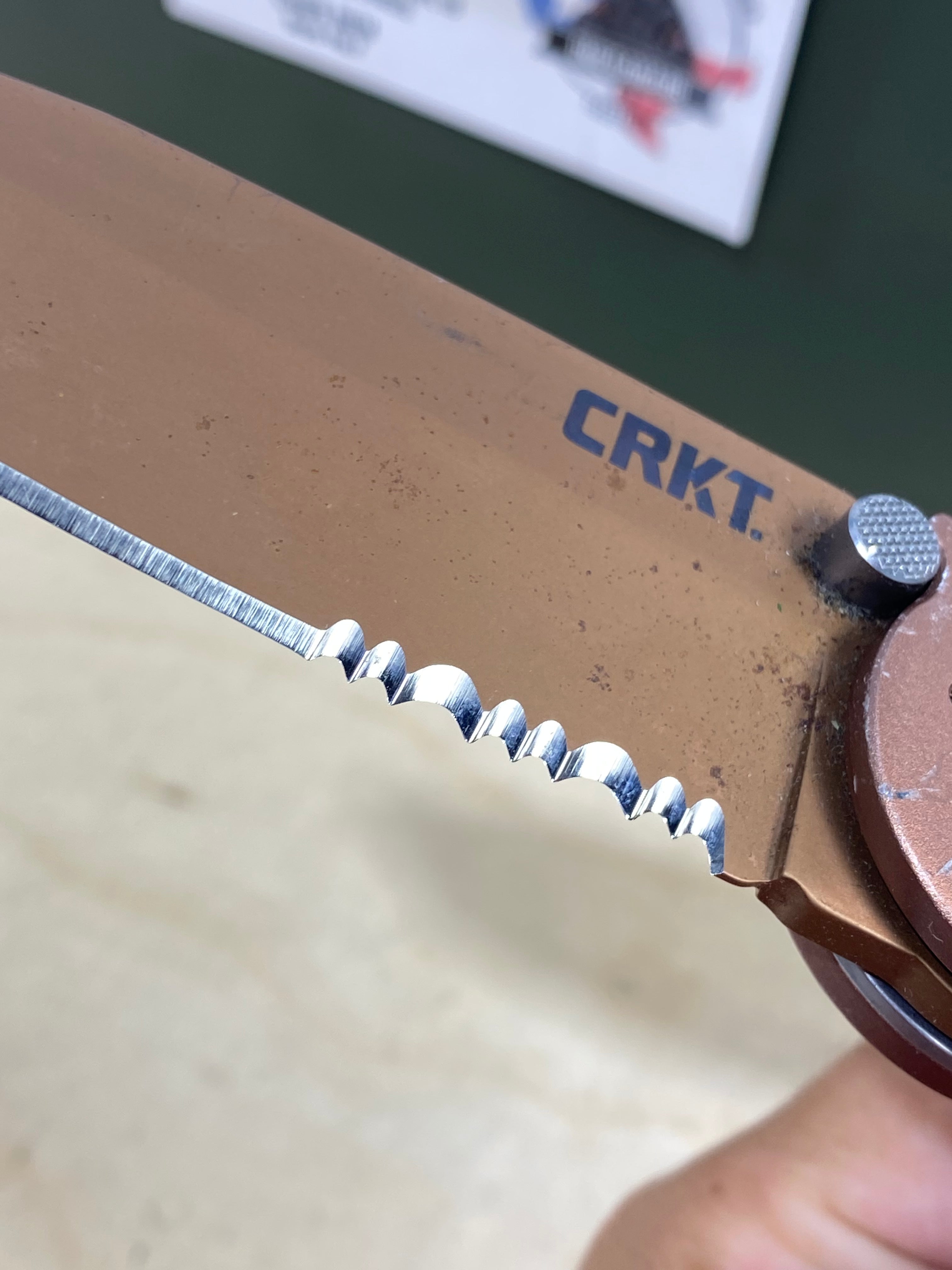 CRKT #-57. Light usage. Dirty. Resharpened