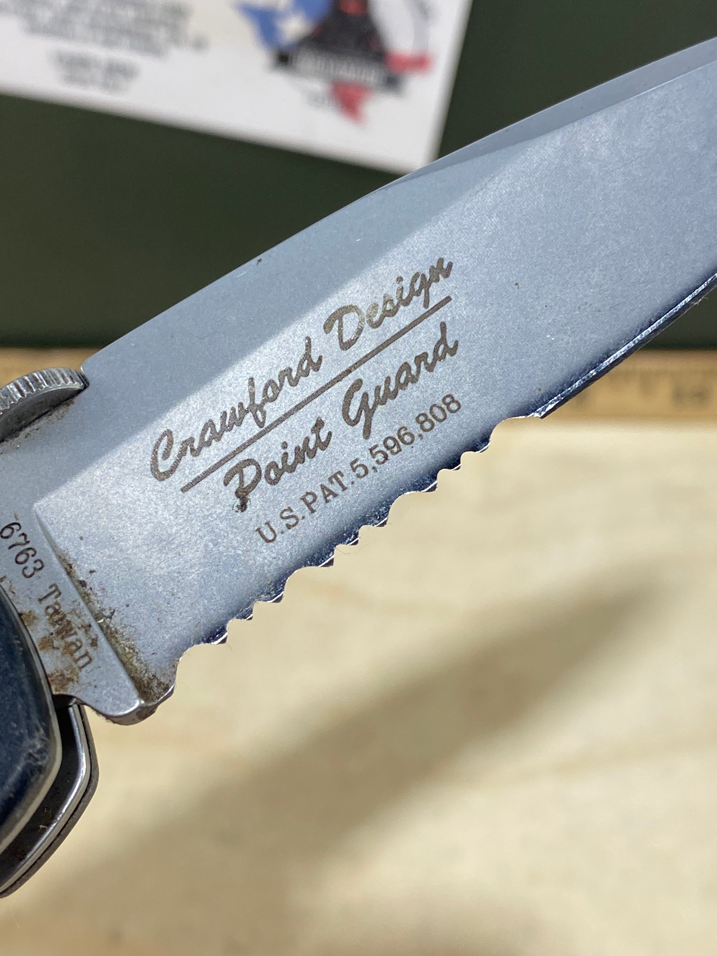 CRKT 6763 Crawford Point Guard #-59. Light usage. Dirty. Discontinued.