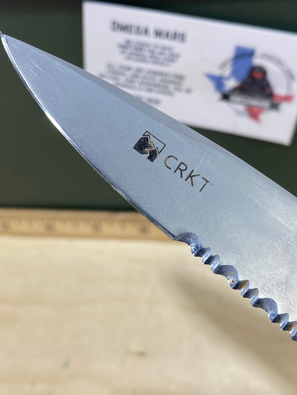 CRKT 6763 Crawford Point Guard #-59. Light usage. Dirty. Discontinued.