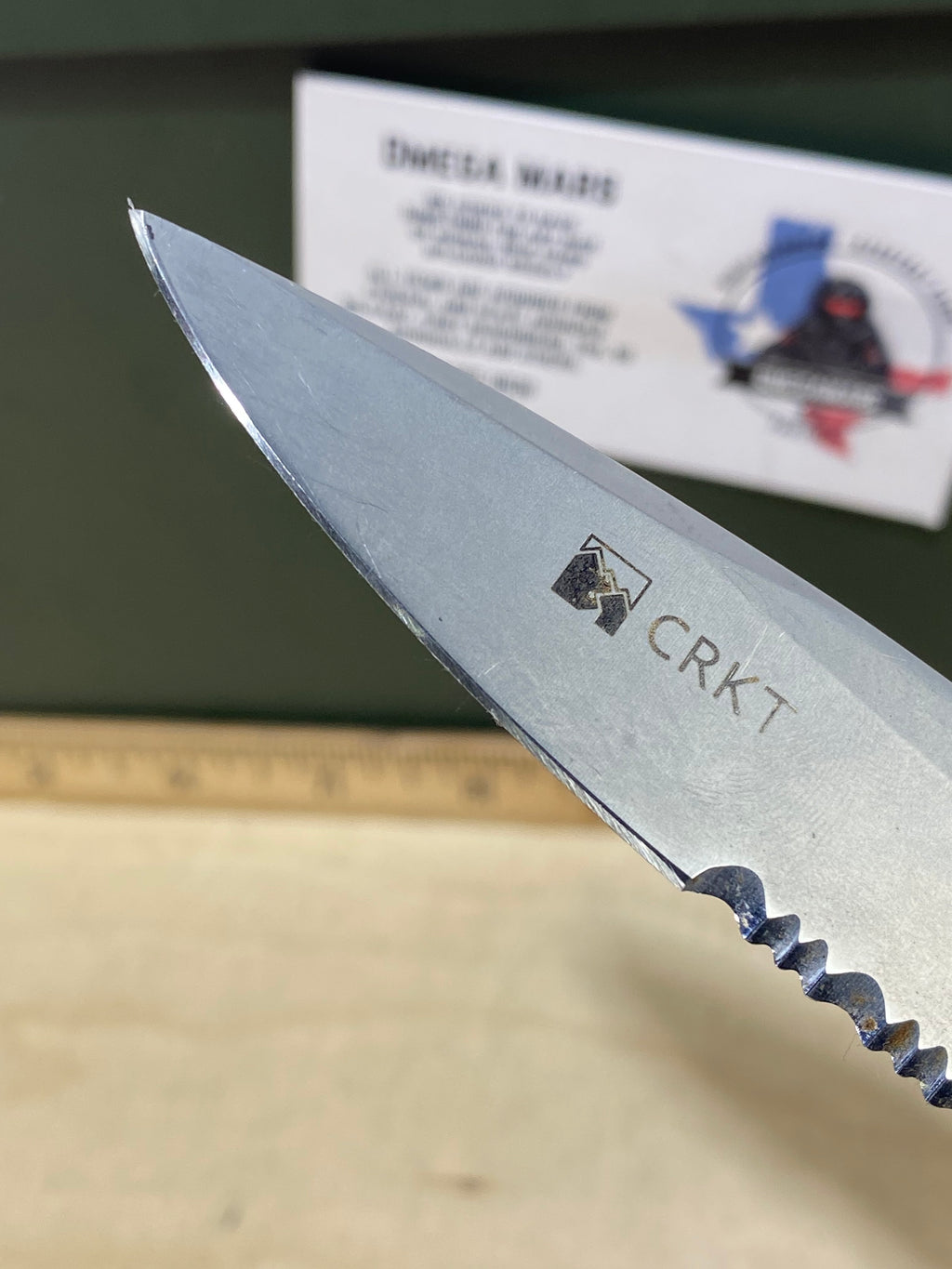CRKT 6763 Crawford Point Guard #-59. Light usage. Dirty. Discontinued.