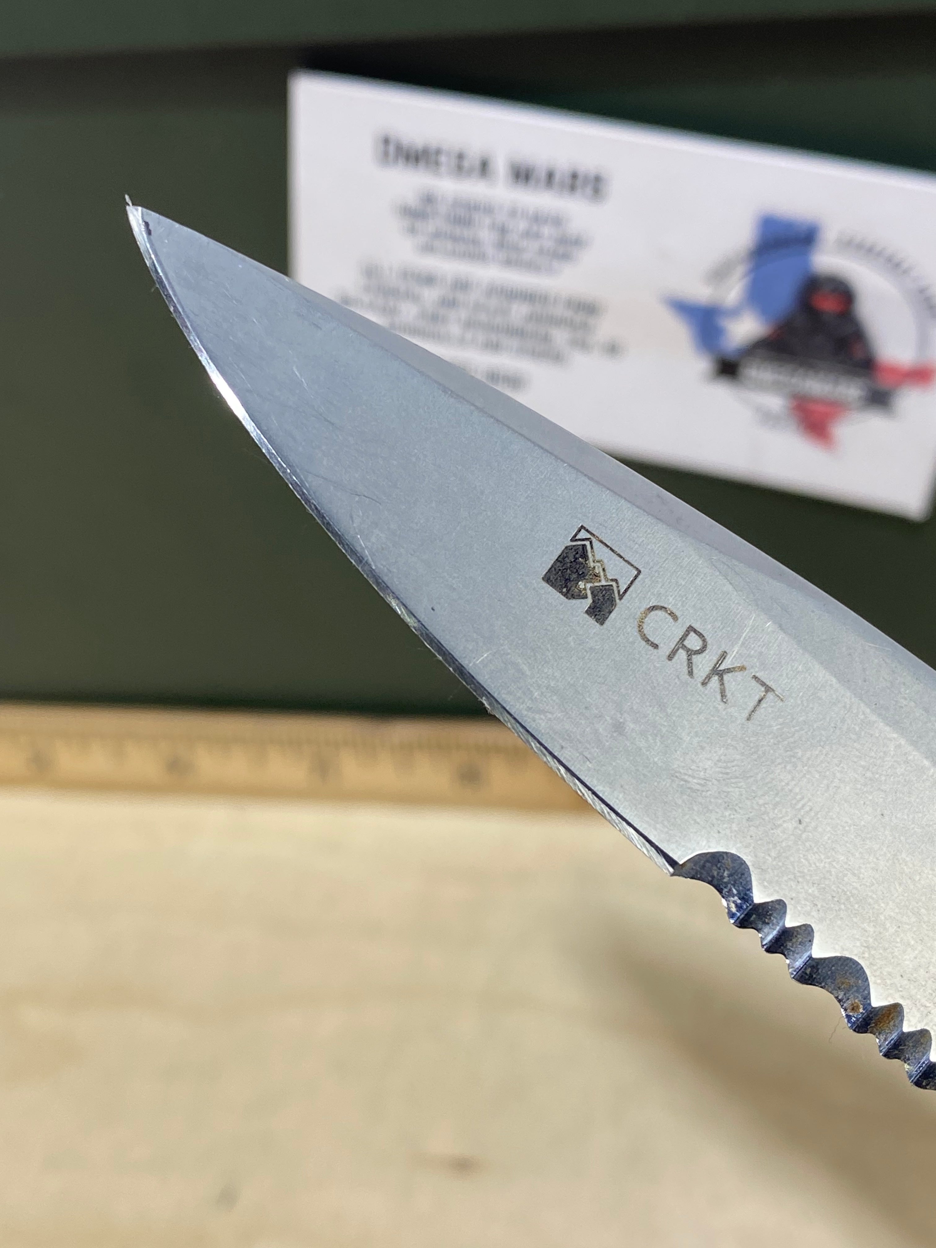 CRKT 6763 Crawford Point Guard #-59. Light usage. Dirty. Discontinued.