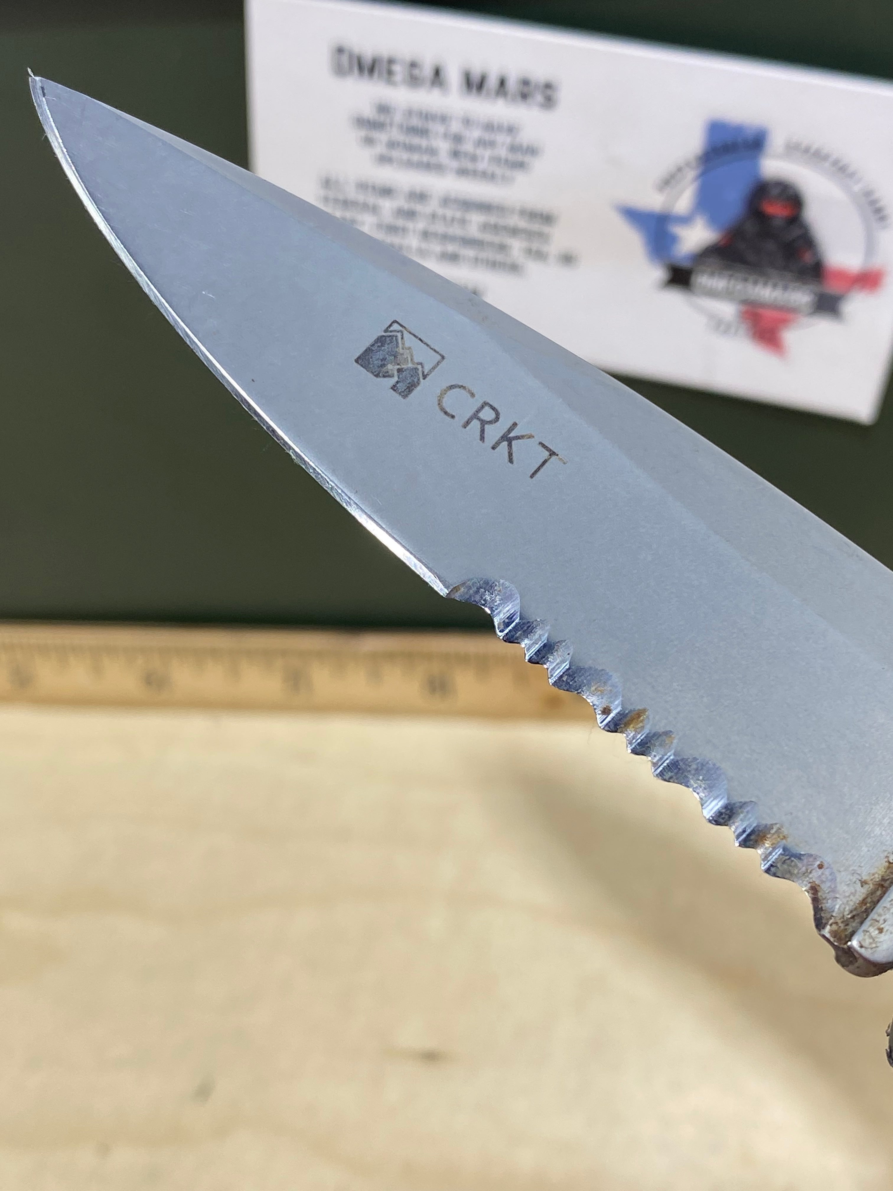 CRKT 6763 Crawford Point Guard #-59. Light usage. Dirty. Discontinued.